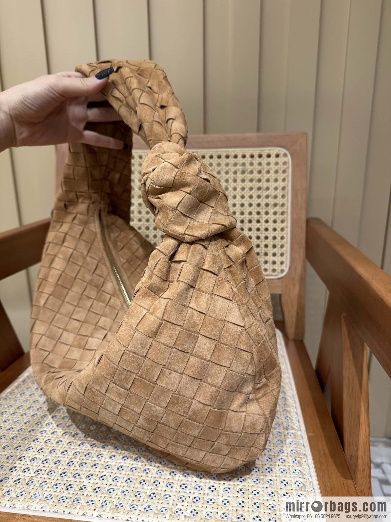 BV Jodie Shoulder Backpack 600261 Suede Light Brown