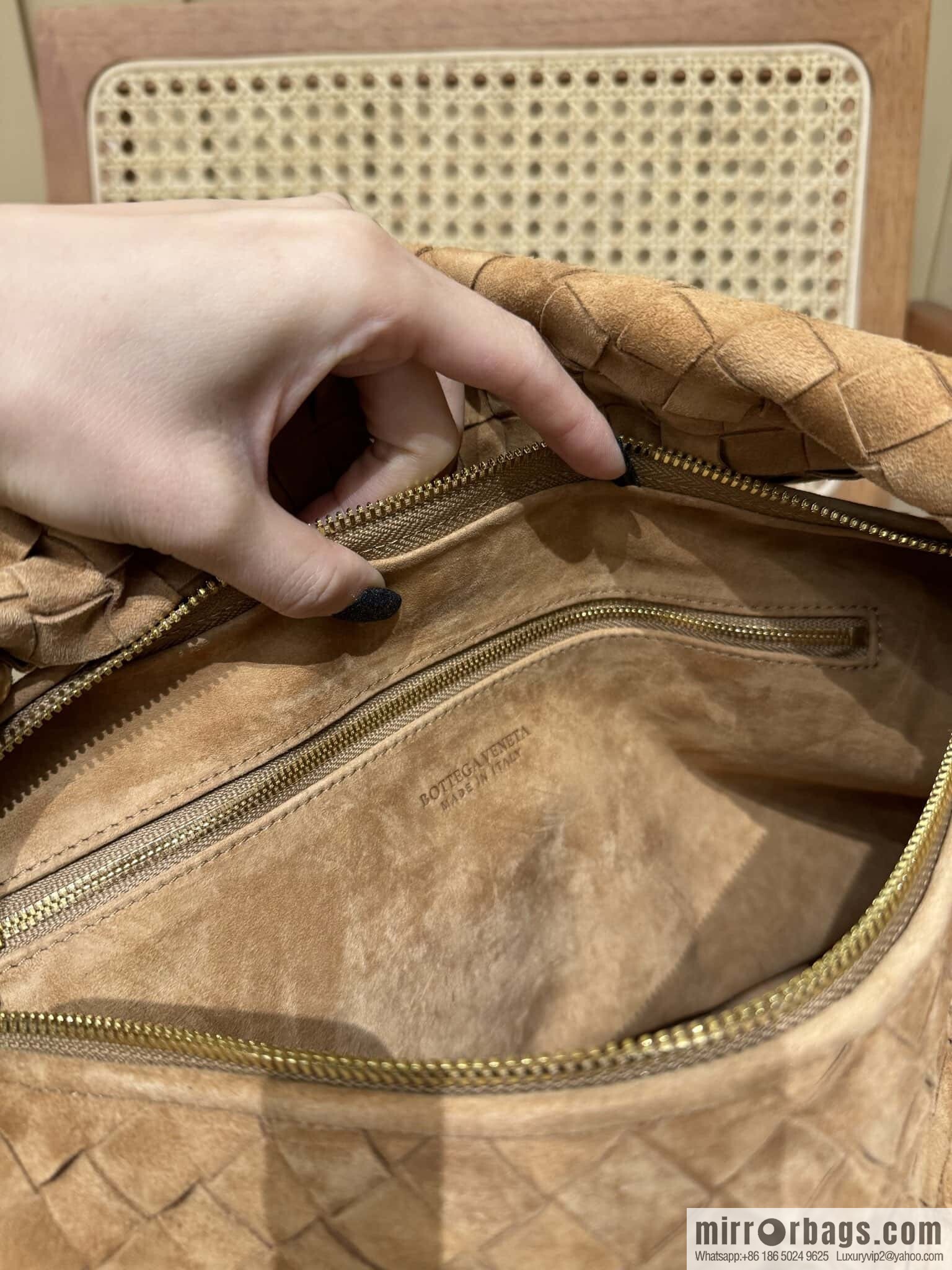 BV Jodie Shoulder Backpack 600261 Suede Light Brown