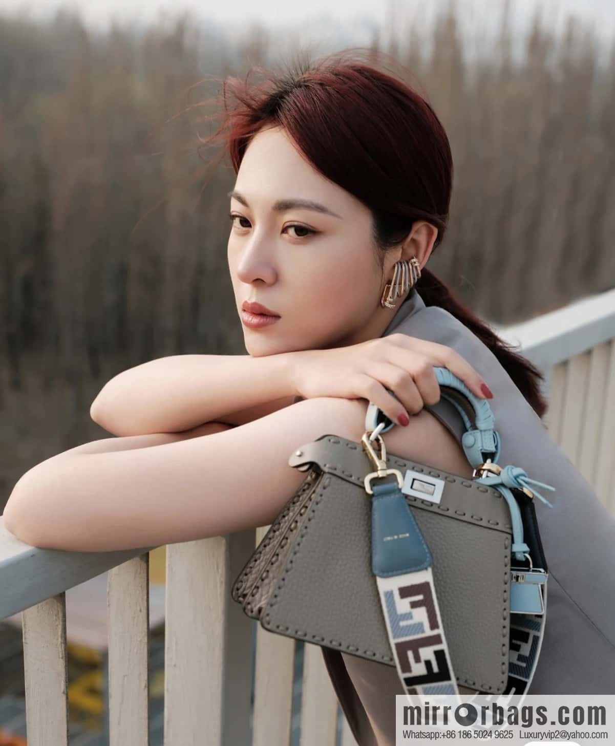 FENDI peekaboo new series I see you petite model number 80133As gray