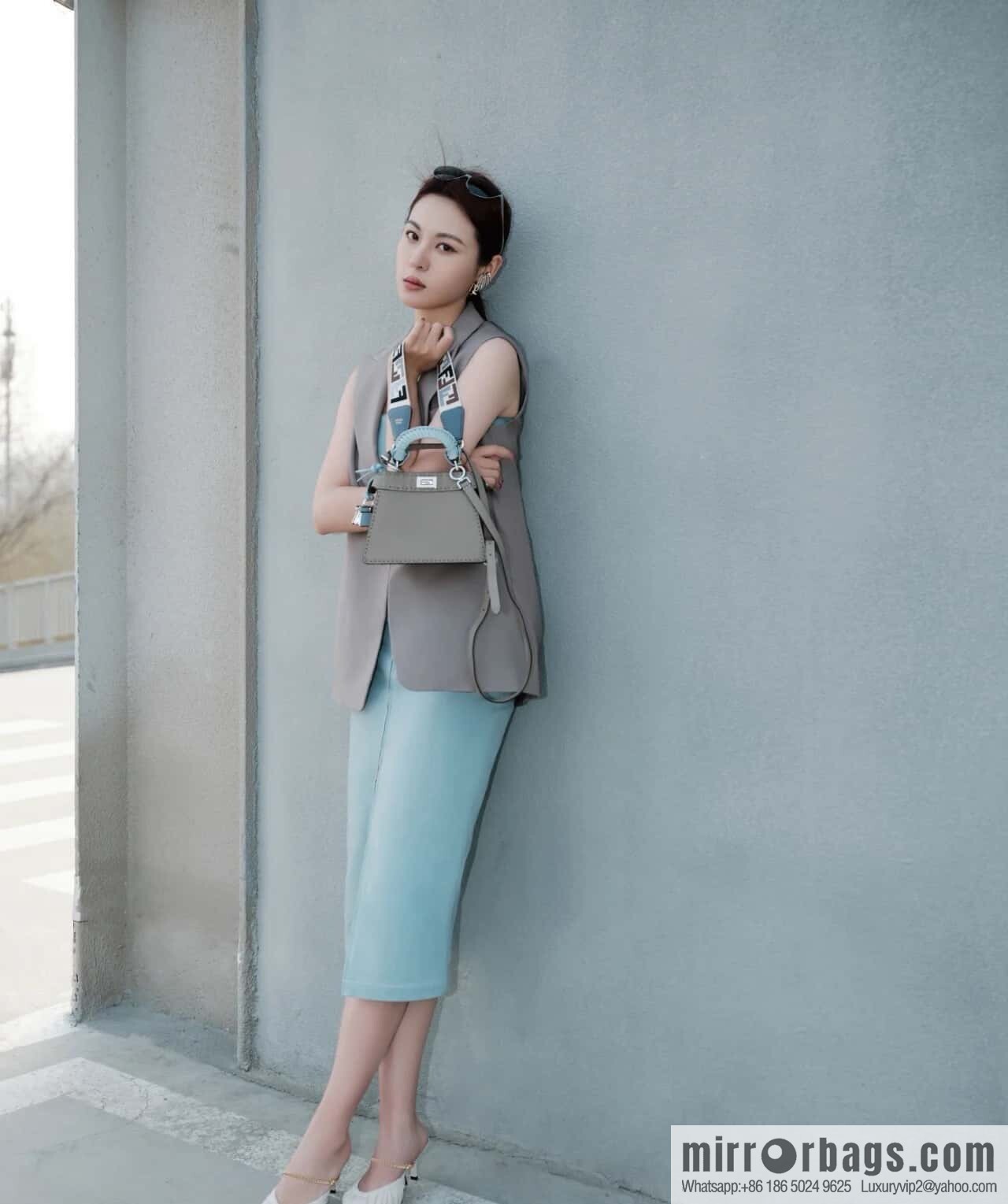 FENDI peekaboo new series I see you petite model number 80133As gray