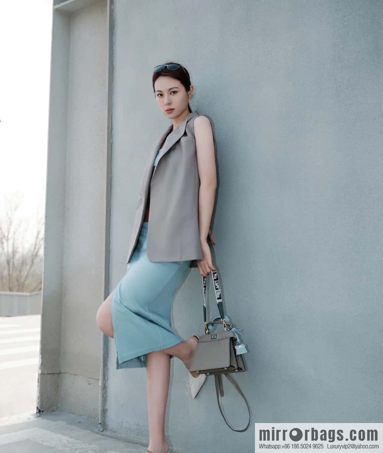 FENDI peekaboo new series I see you petite model number 80133As gray