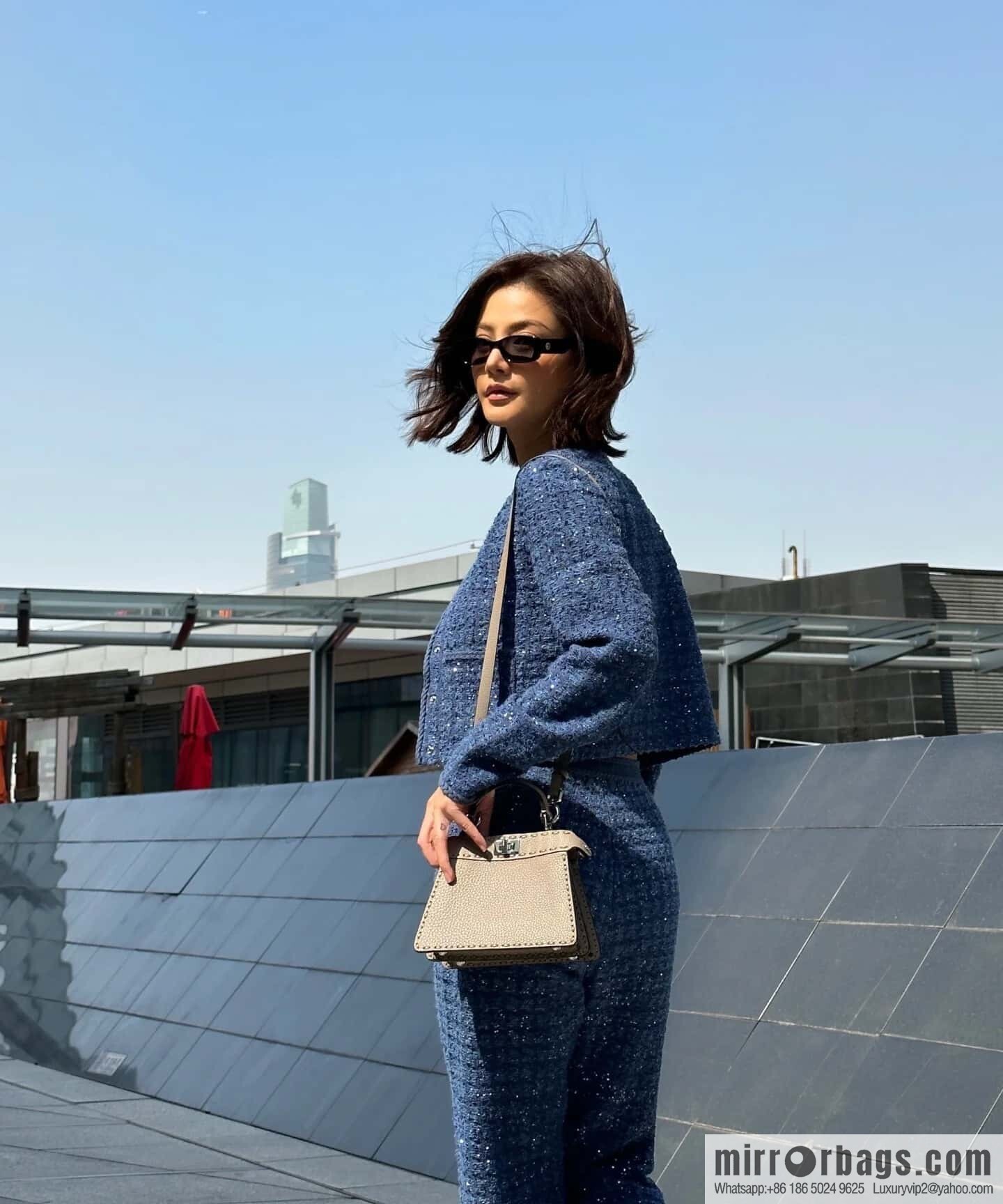 FENDI peekaboo new series I see you petite model number 80133As gray