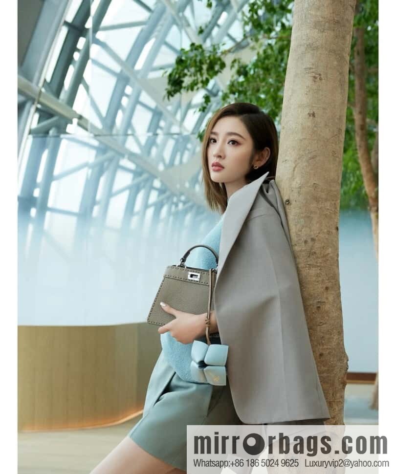 FENDI peekaboo new series I see you petite model number 80133As gray