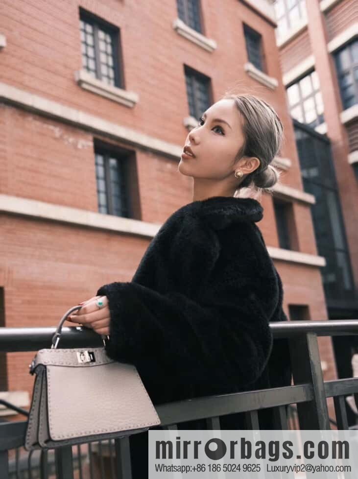 FENDI peekaboo new series I see you petite model number 80133As gray