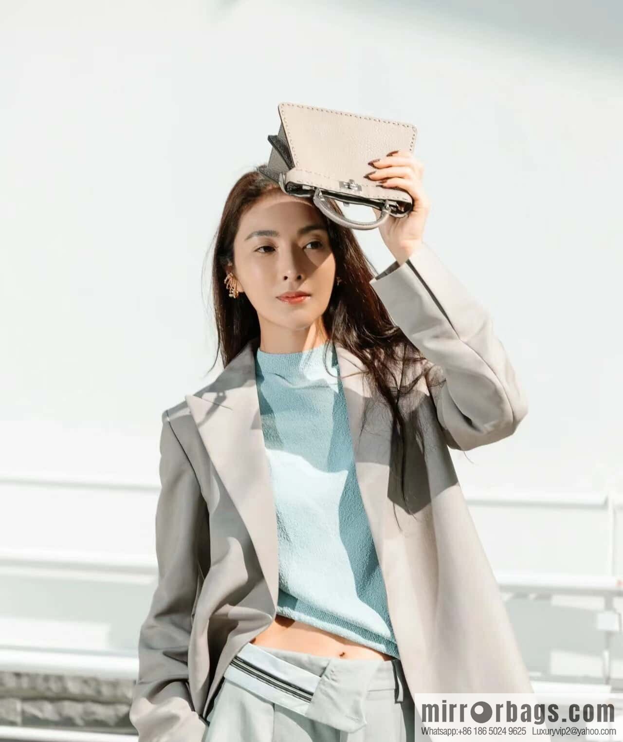 FENDI peekaboo new series I see you petite model number 80133As gray