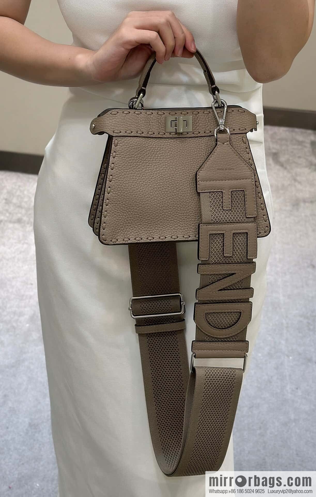 FENDI peekaboo new series I see you petite model number 80133As gray