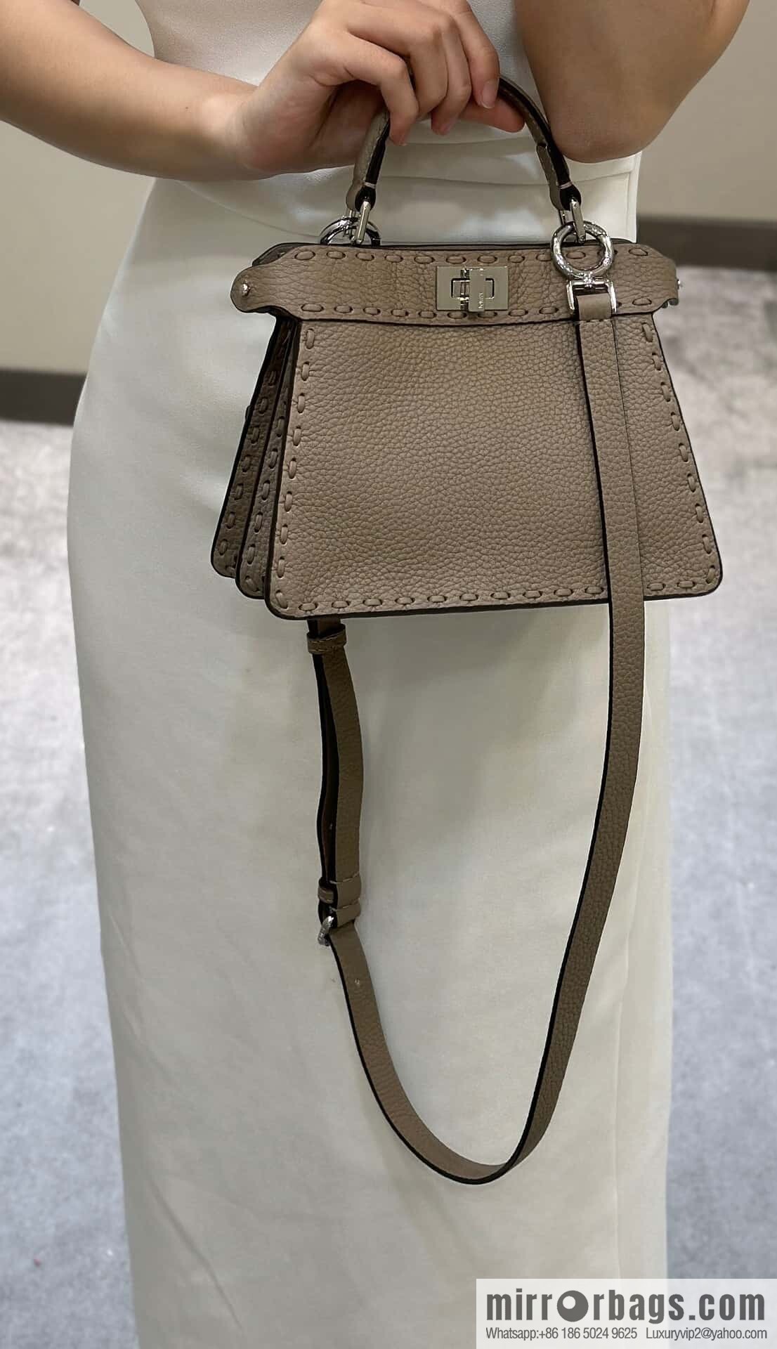 FENDI peekaboo new series I see you petite model number 80133As gray