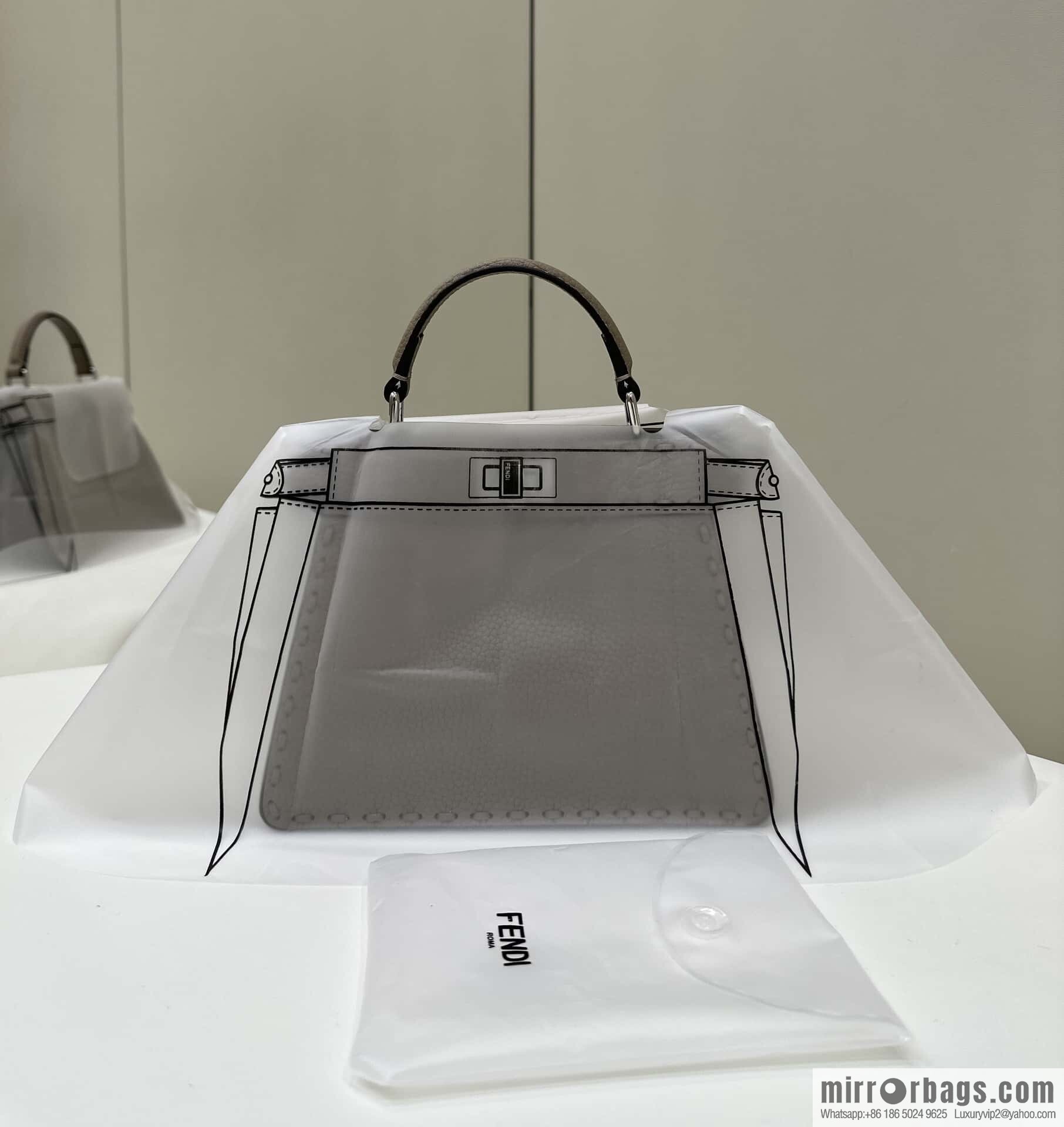 FENDI peekaboo new series I see you petite model number 80133As gray