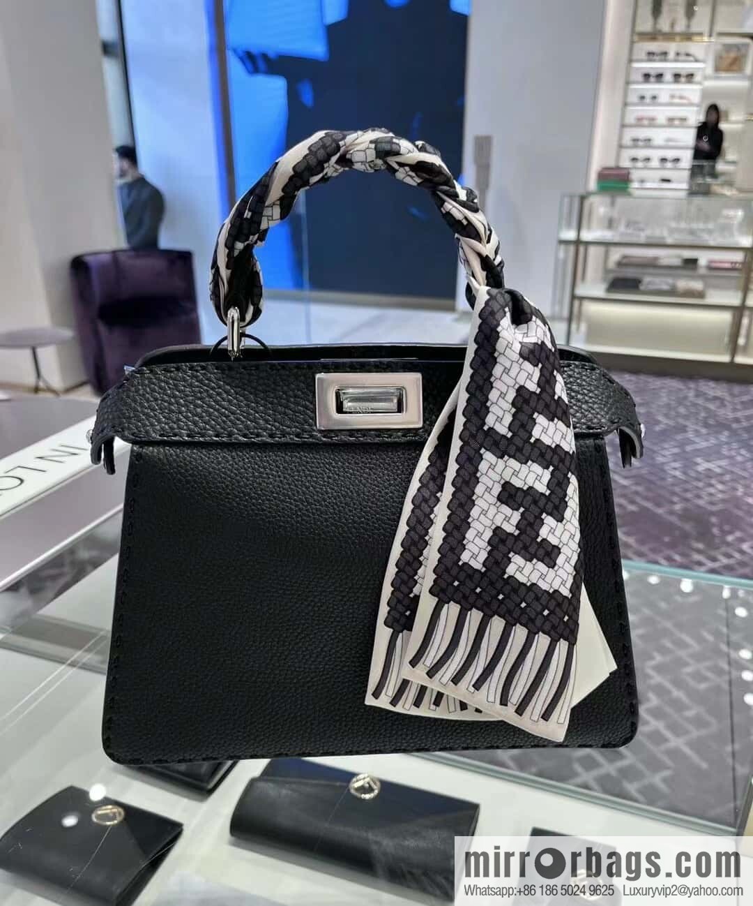 FENDI peekaboo new series I see you petite model number 80133As black