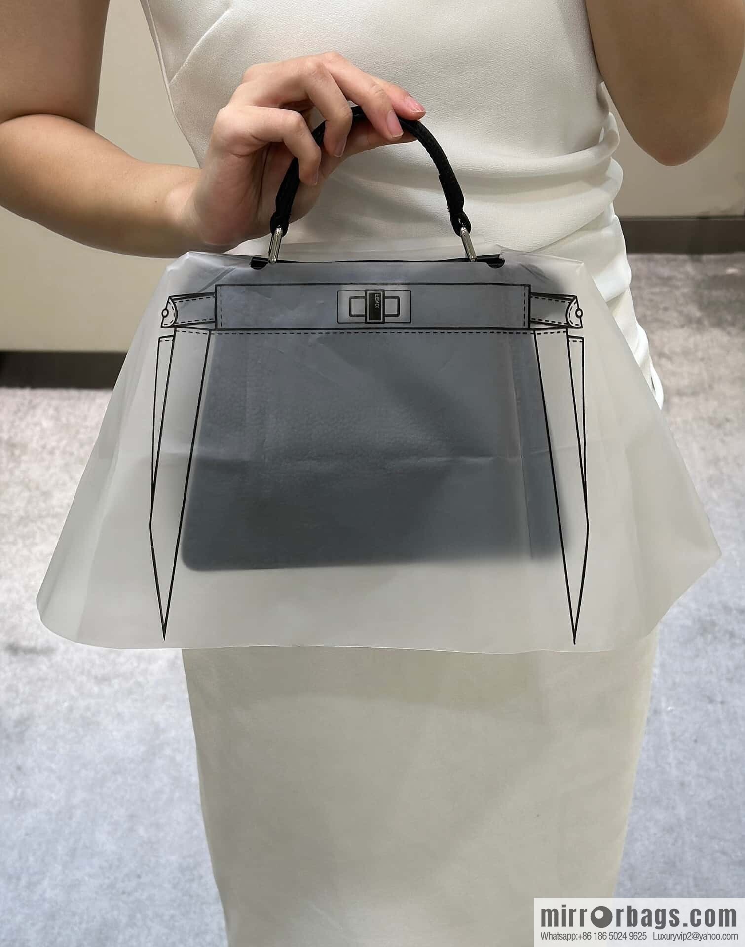 FENDI peekaboo new series I see you petite model number 80133As black