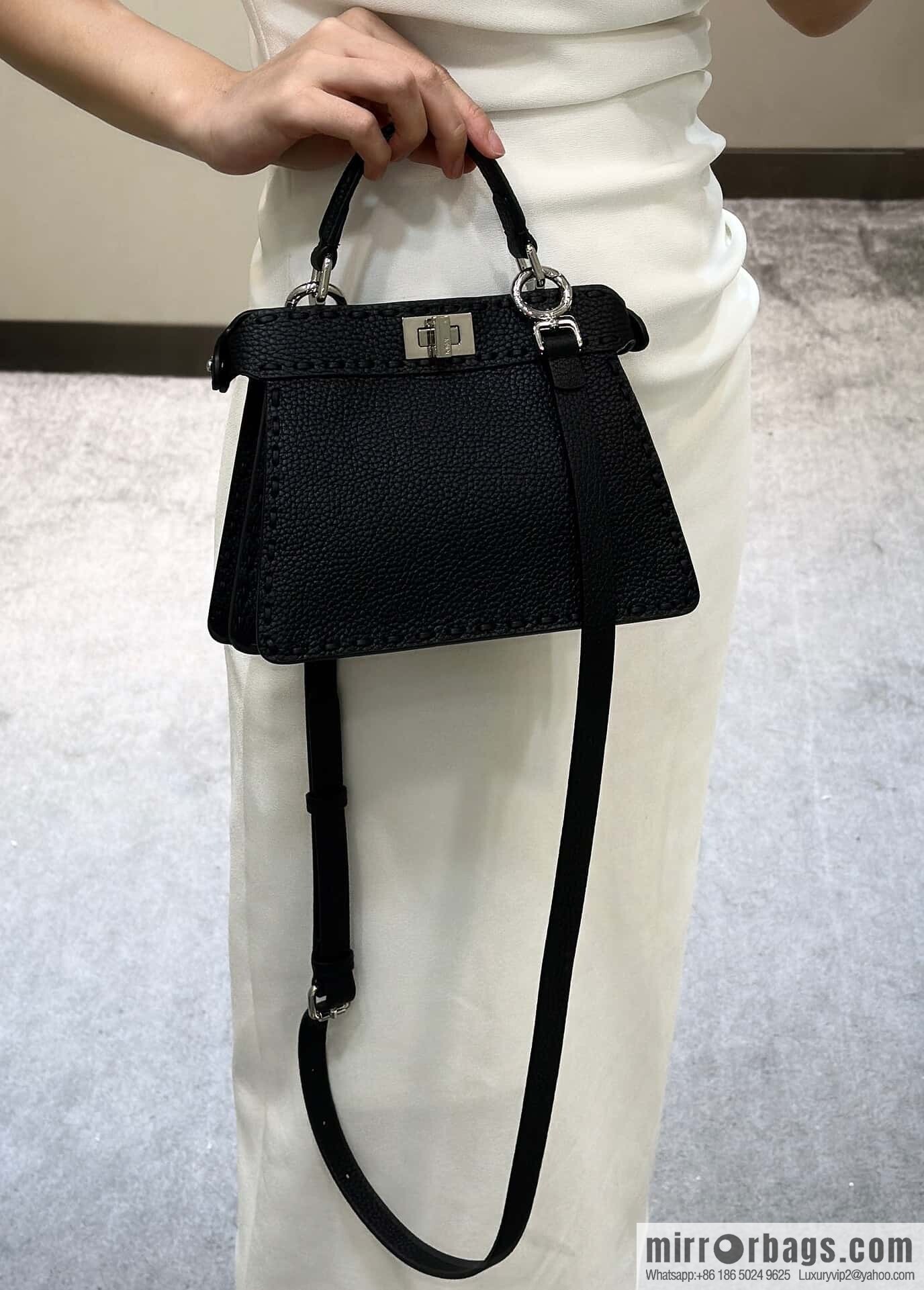 FENDI peekaboo new series I see you petite model number 80133As black