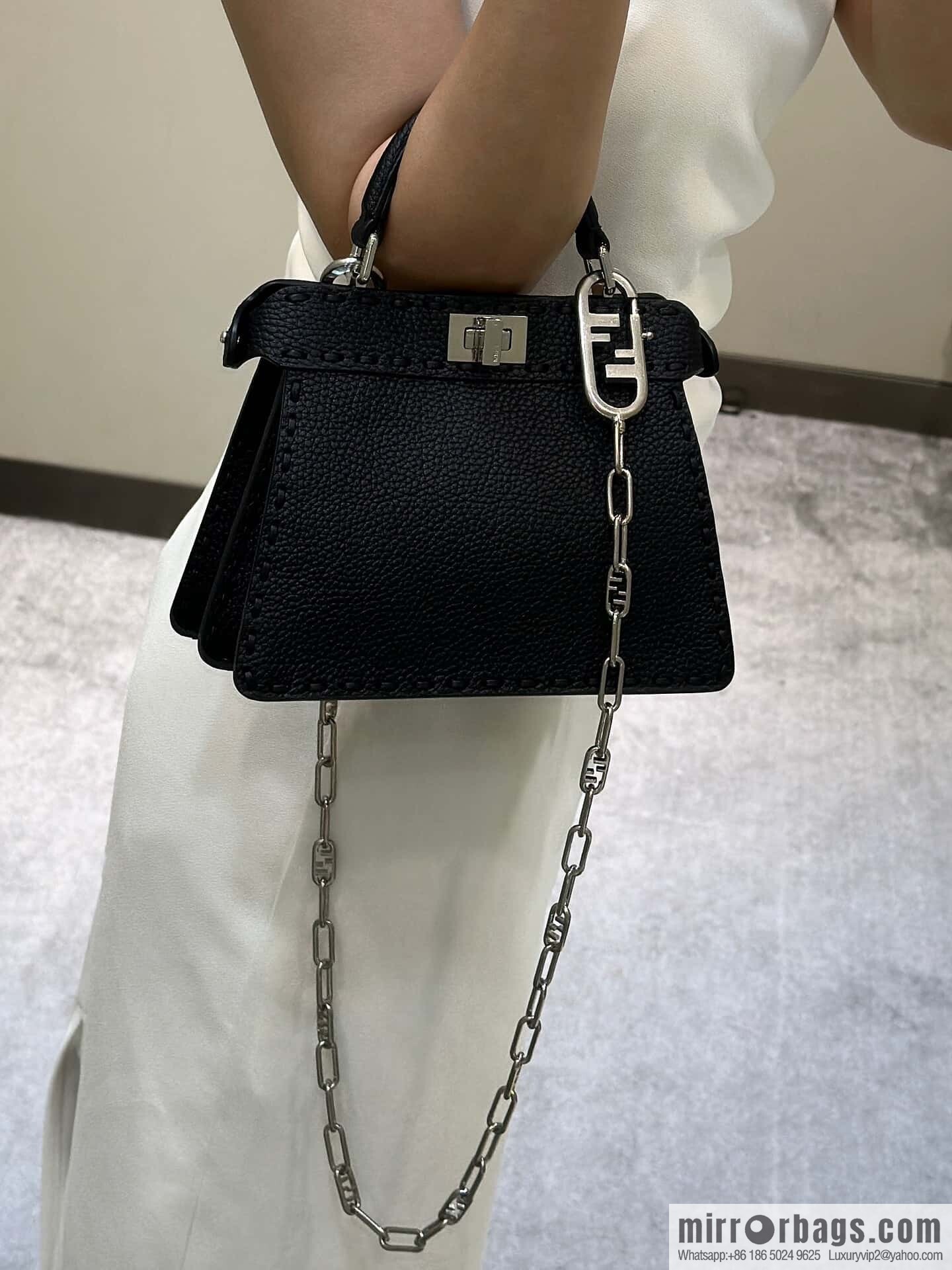 FENDI peekaboo new series I see you petite model number 80133As black
