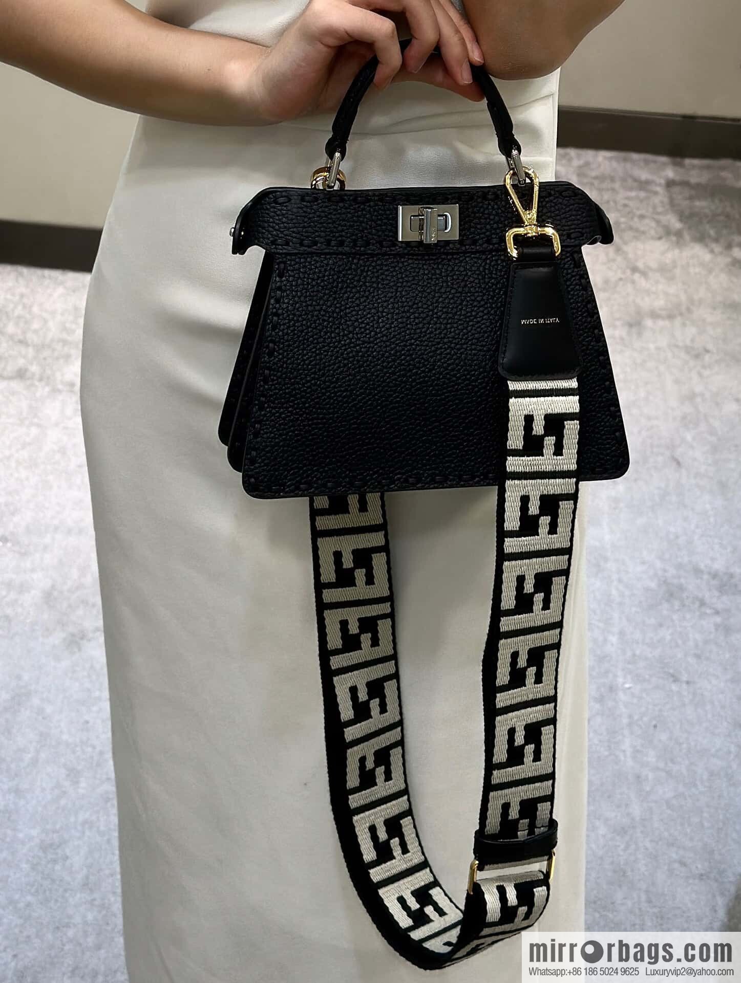 FENDI peekaboo new series I see you petite model number 80133As black