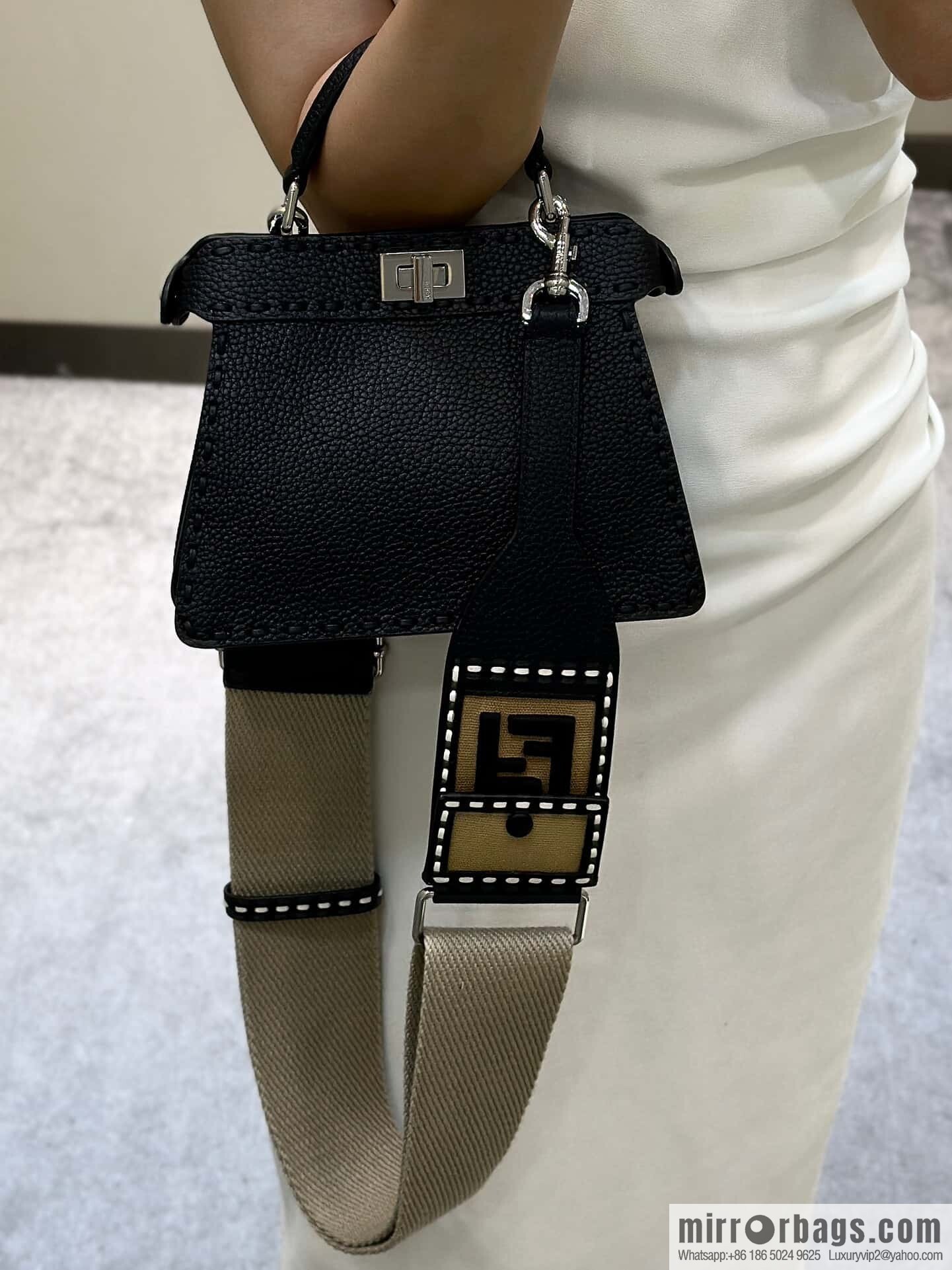 FENDI peekaboo new series I see you petite model number 80133As black