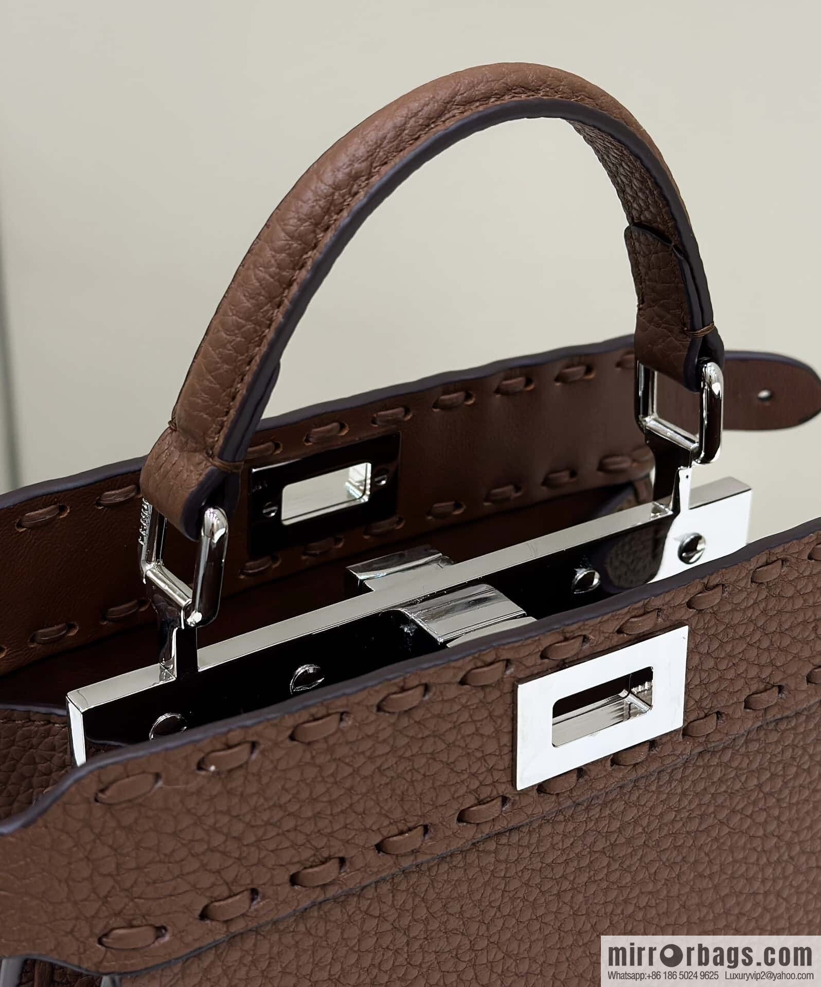 FENDI peekaboo new series I see you petite model number 80133As coffee color