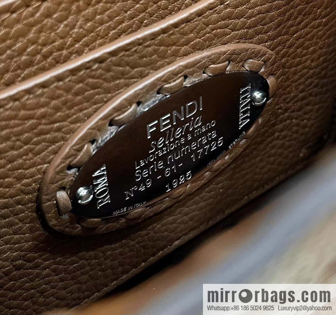 FENDI peekaboo new series I see you petite model number 80133As coffee color