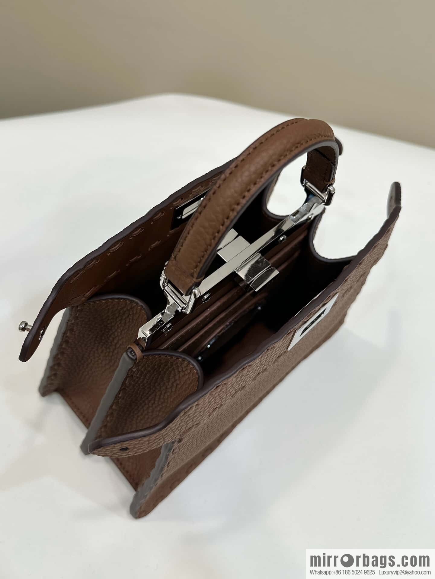 FENDI peekaboo new series I see you petite model number 80133As coffee color