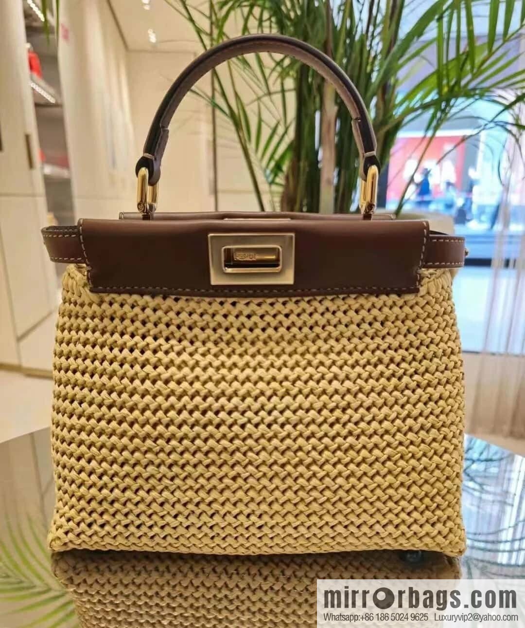 FENDI raffia series Peekaboo hand-woven, model number 8667