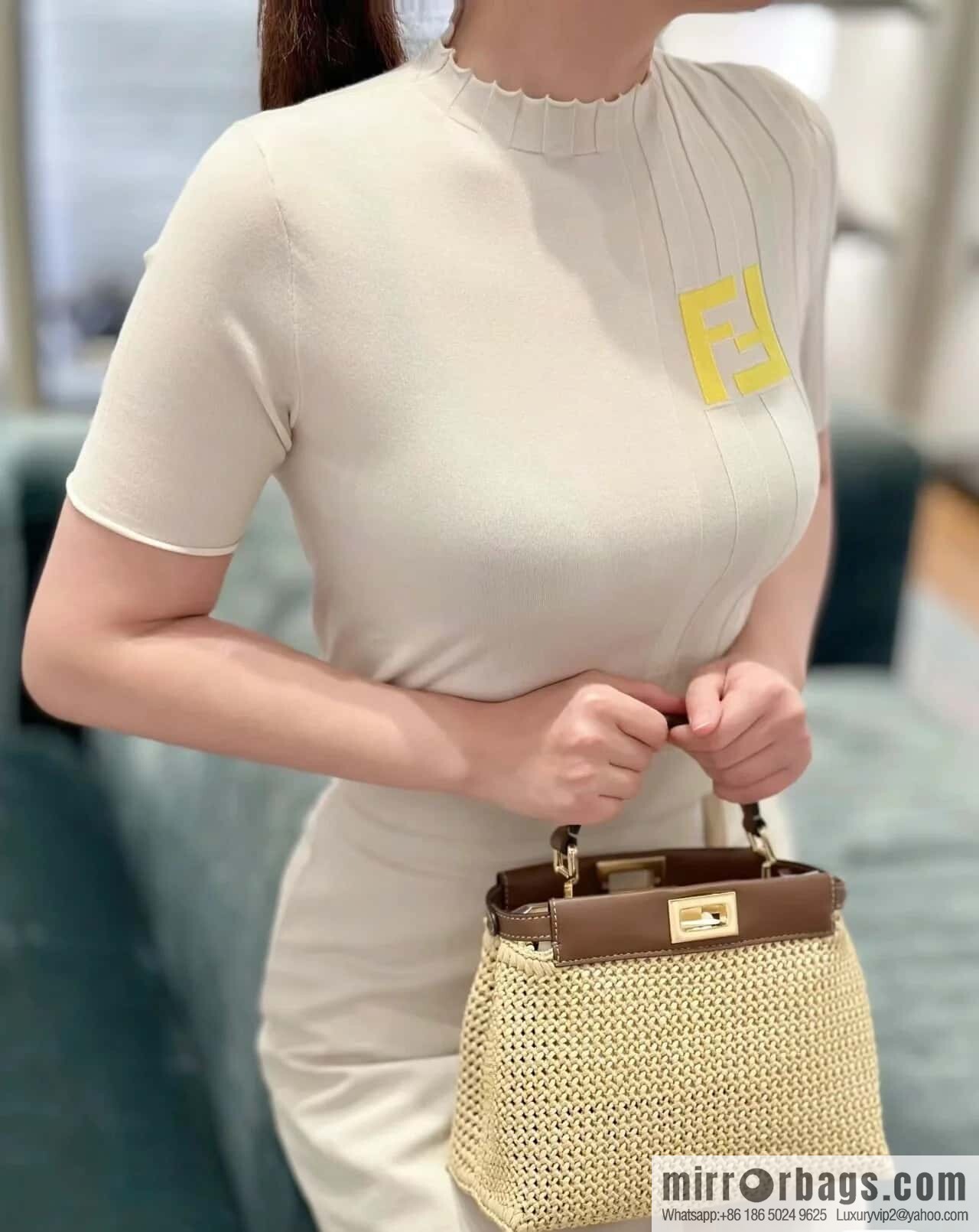FENDI raffia series Peekaboo hand-woven, model number 8667