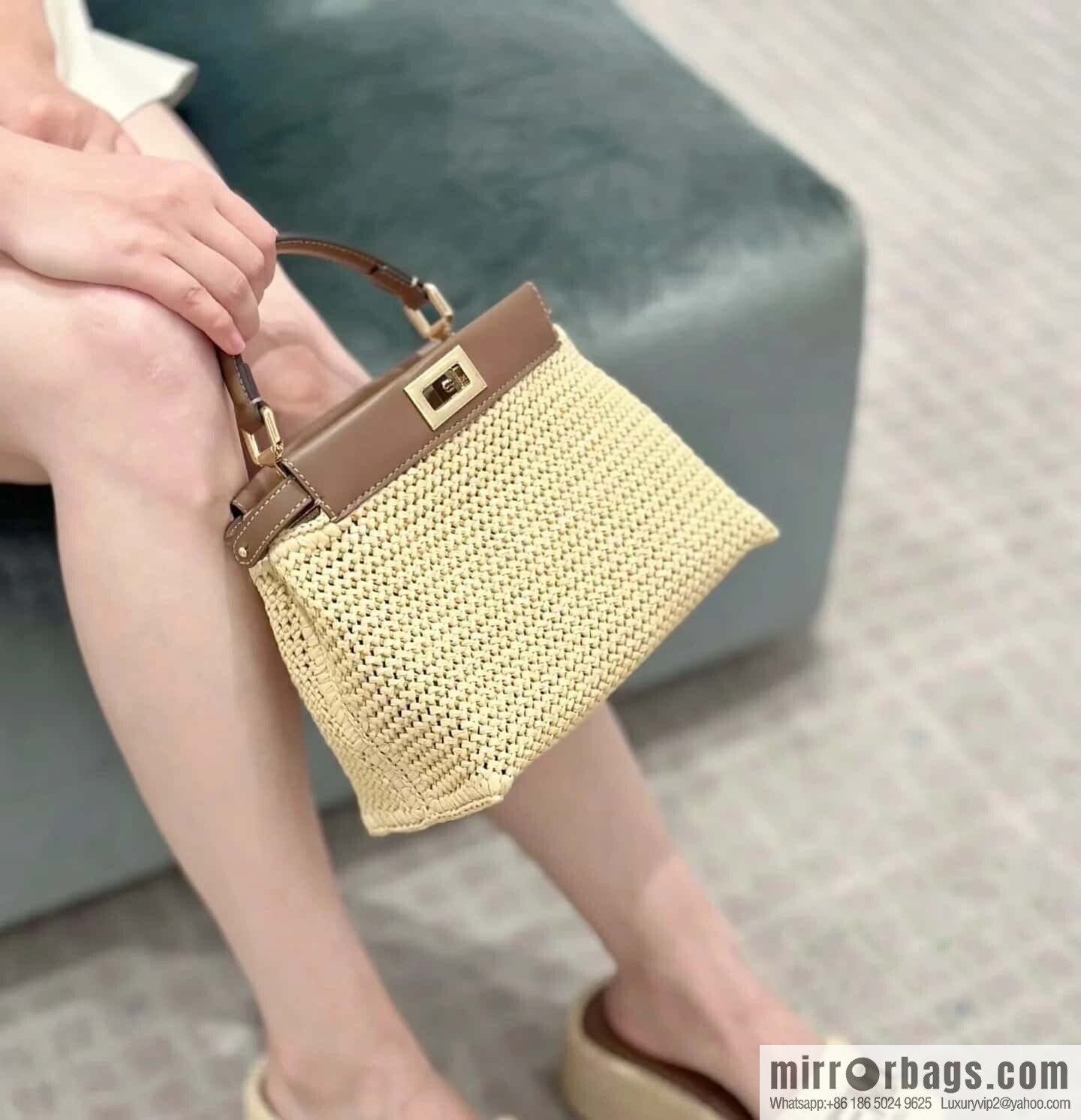 FENDI raffia series Peekaboo hand-woven, model number 8667