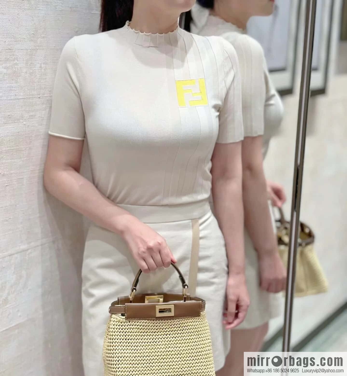 FENDI raffia series Peekaboo hand-woven, model number 8667