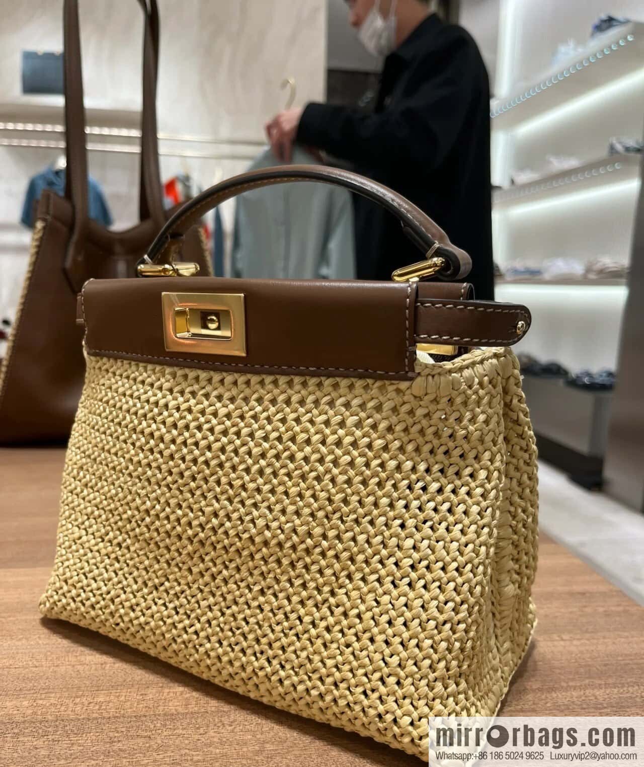 FENDI raffia series Peekaboo hand-woven, model number 8667