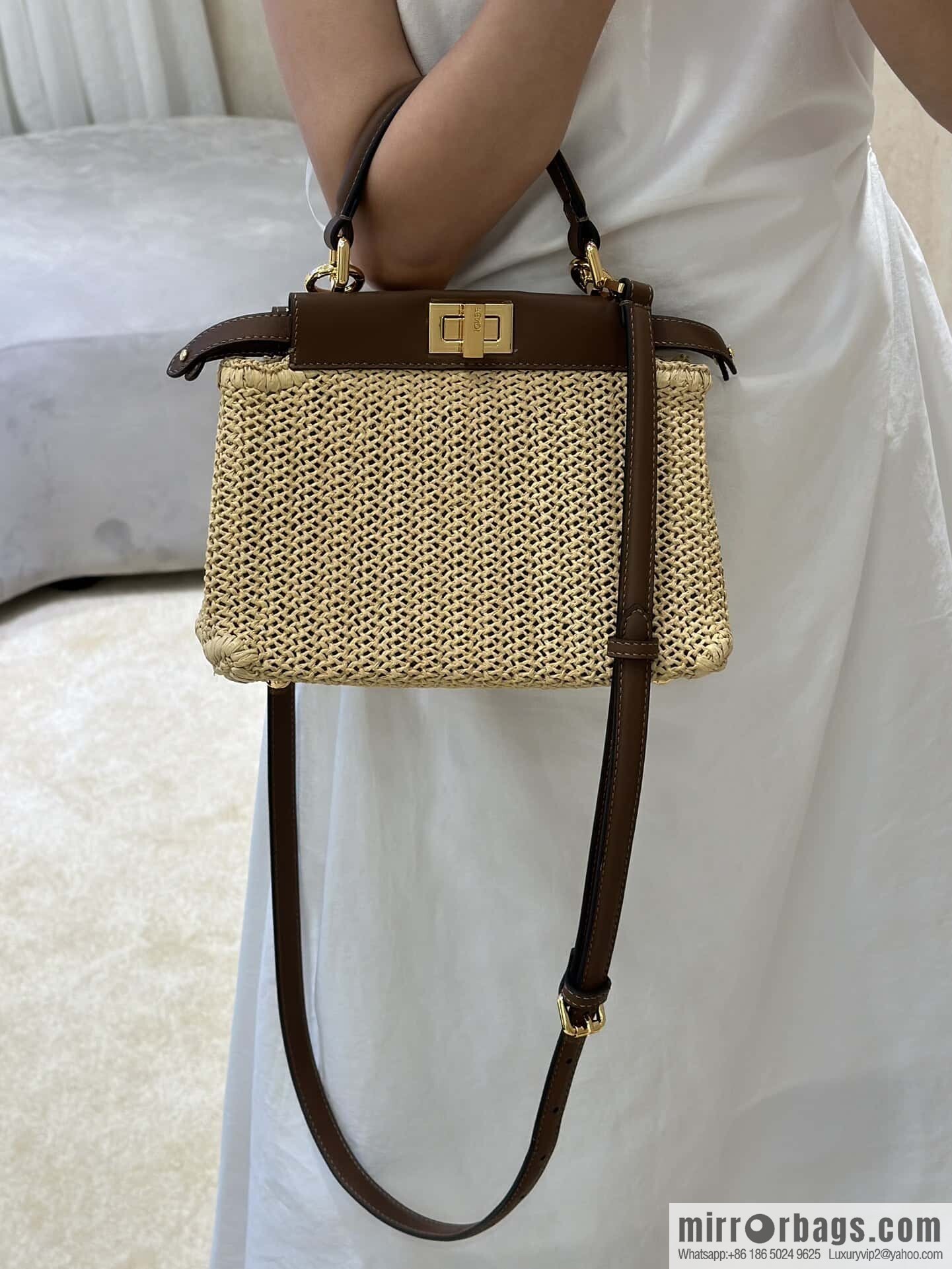FENDI raffia series Peekaboo hand-woven, model number 8667