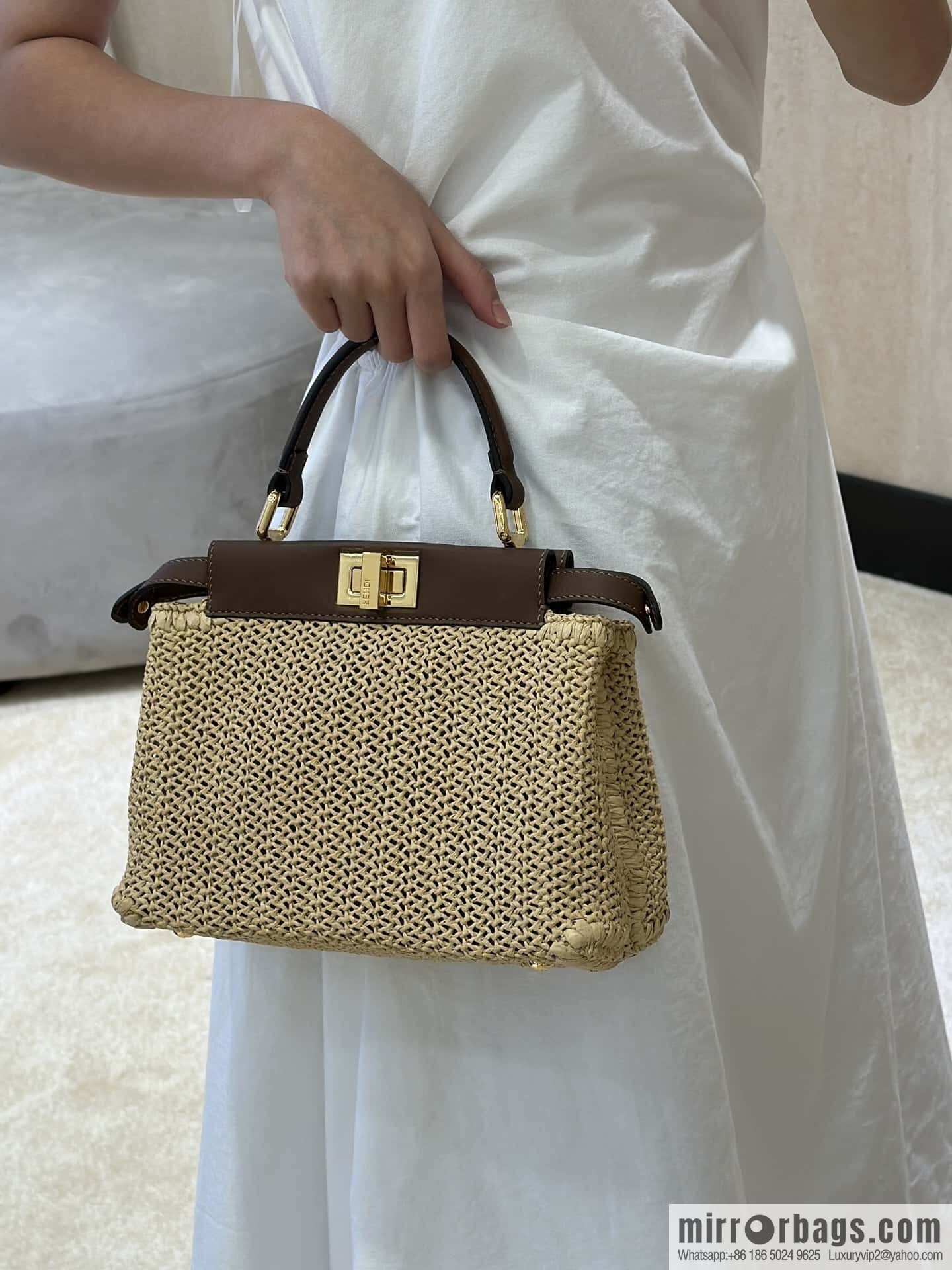 FENDI raffia series Peekaboo hand-woven, model number 8667