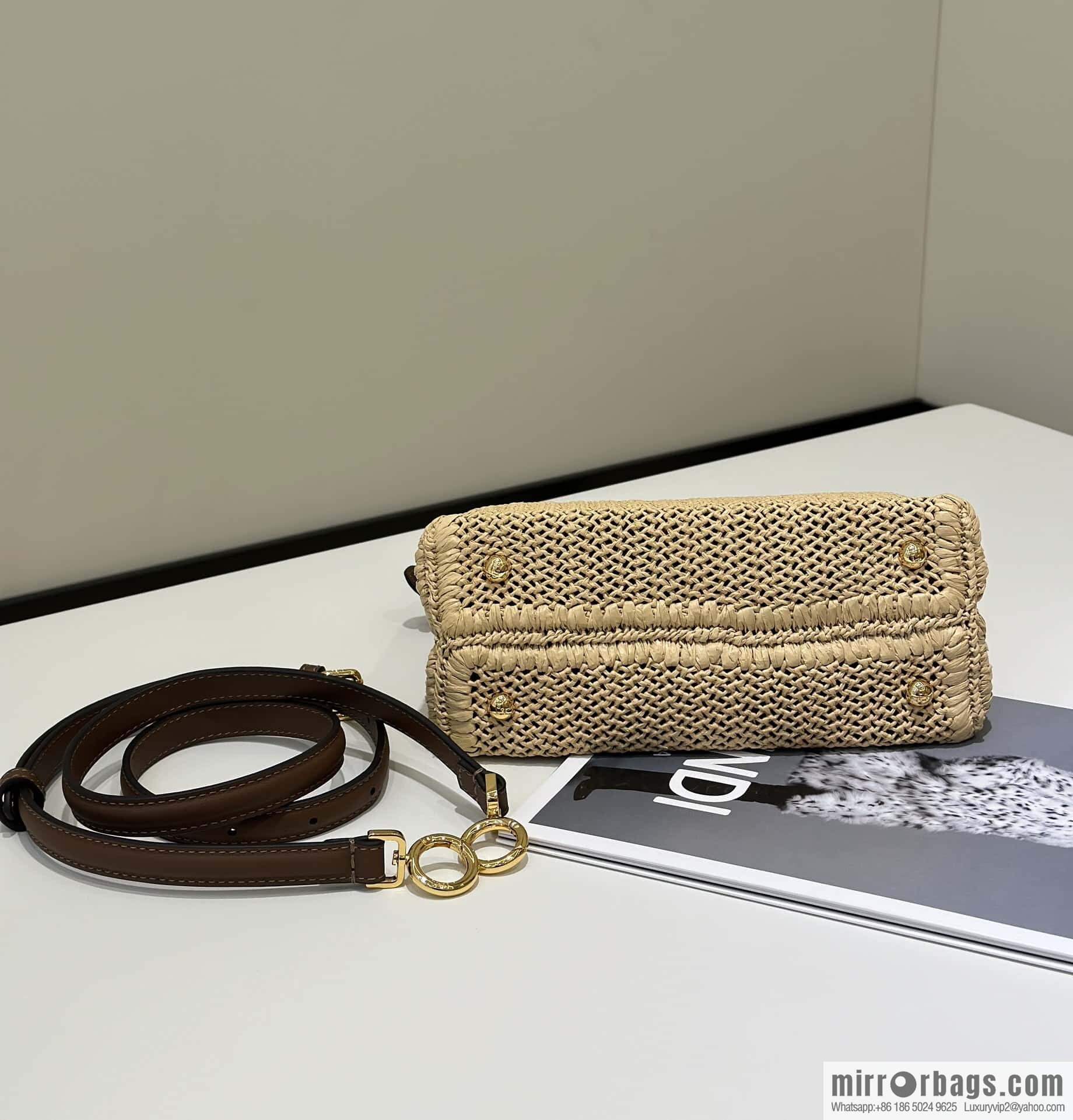 FENDI raffia series Peekaboo hand-woven, model number 8667