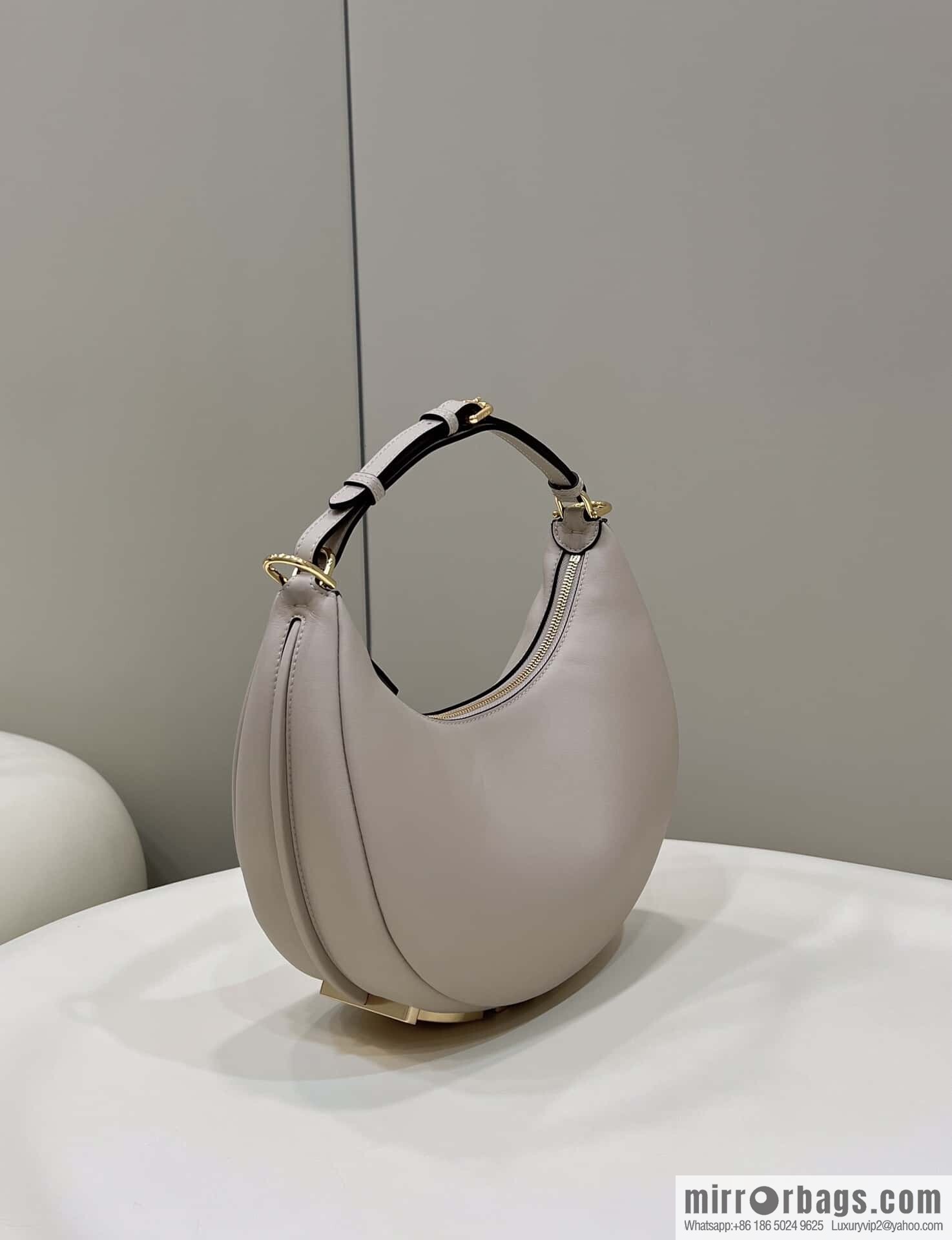 FENDI Fendigraphy armpit bag, model number: 80056m light gray