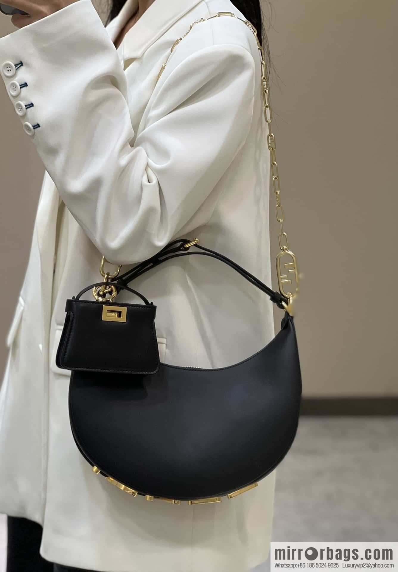 FENDI Fendigraphy armpit bag, model number: 80056m black