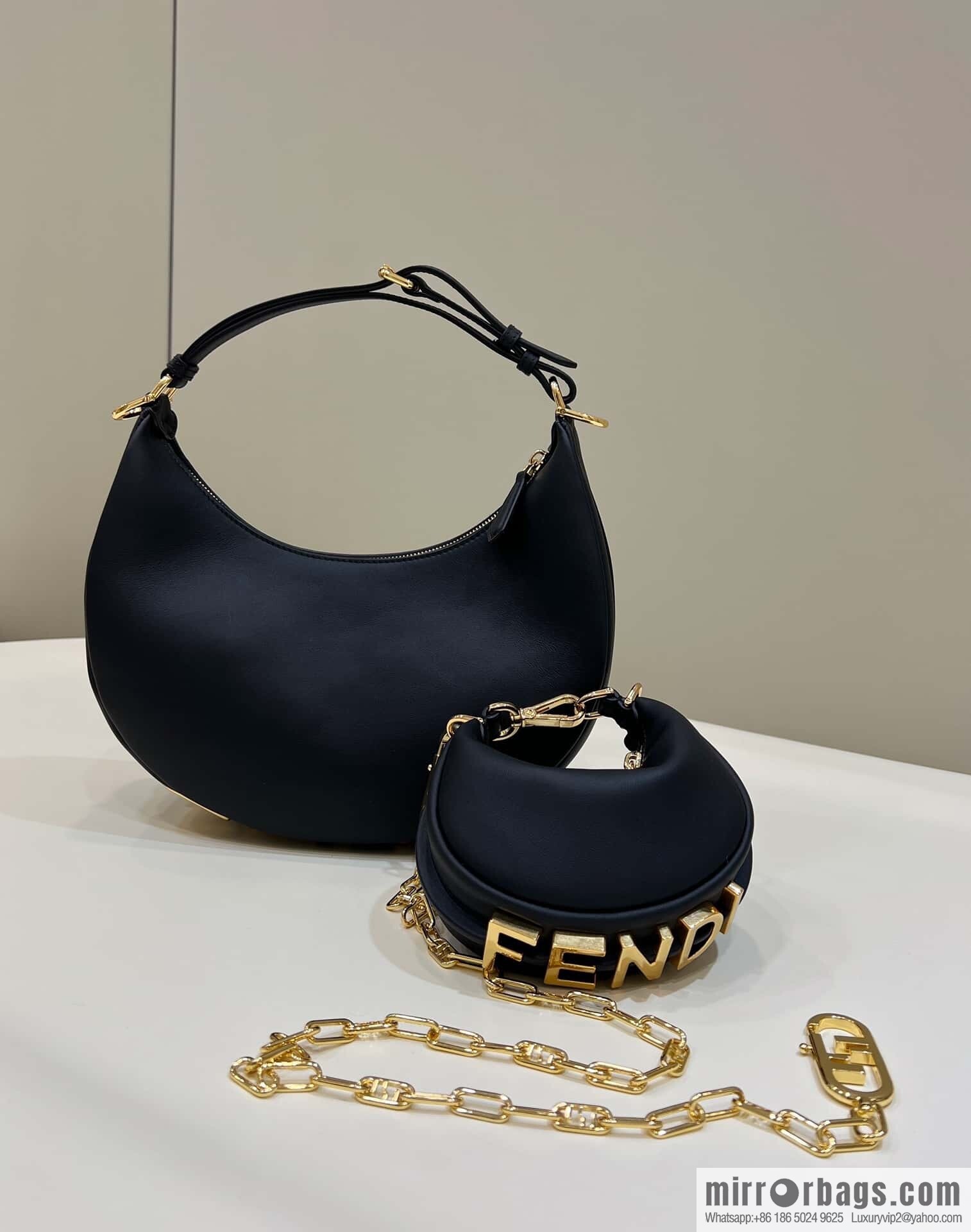 FENDI Fendigraphy armpit bag, model number: 80056m black