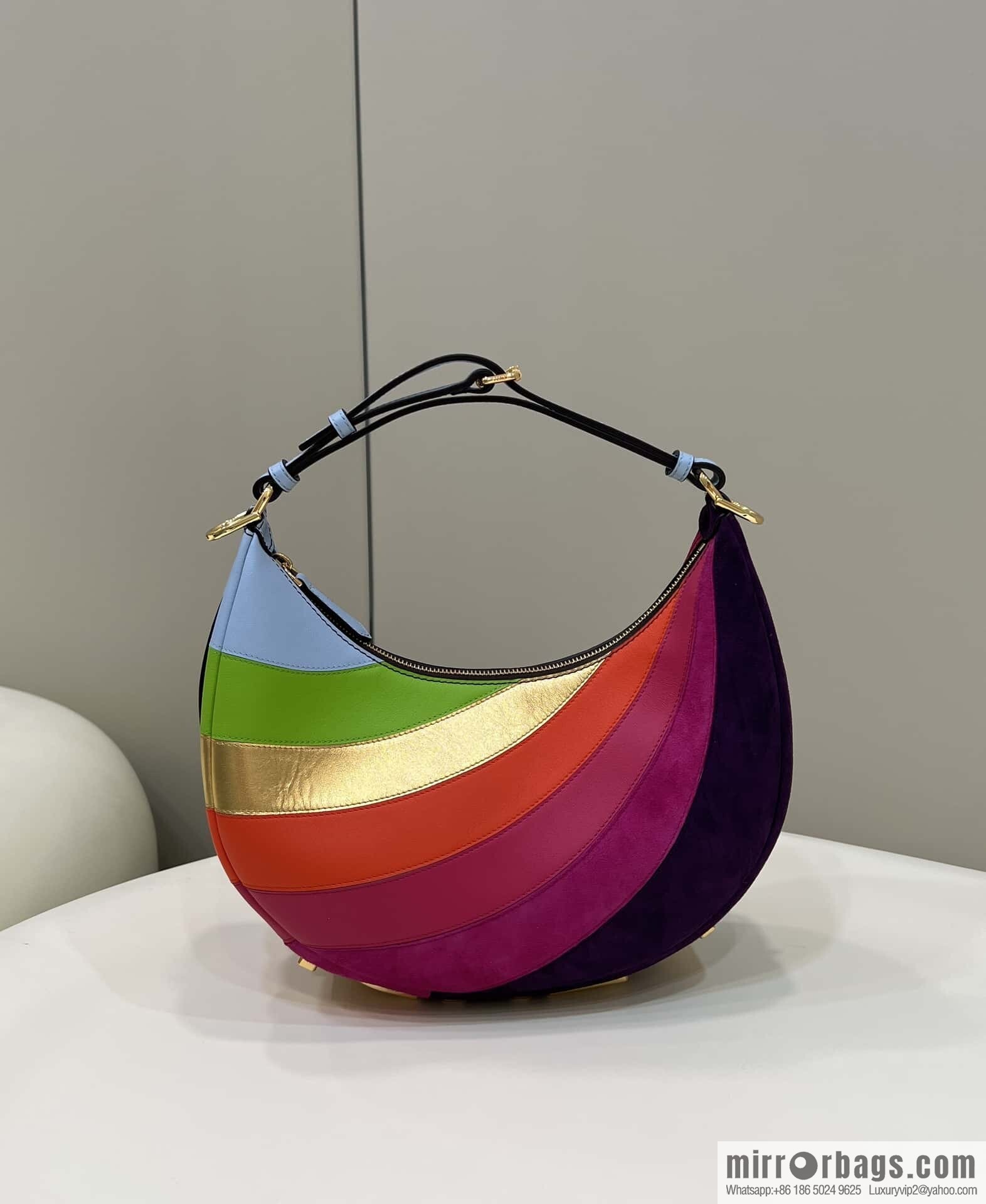 FENDI Fendigraphy armpit bag, model number: 80056m color matching