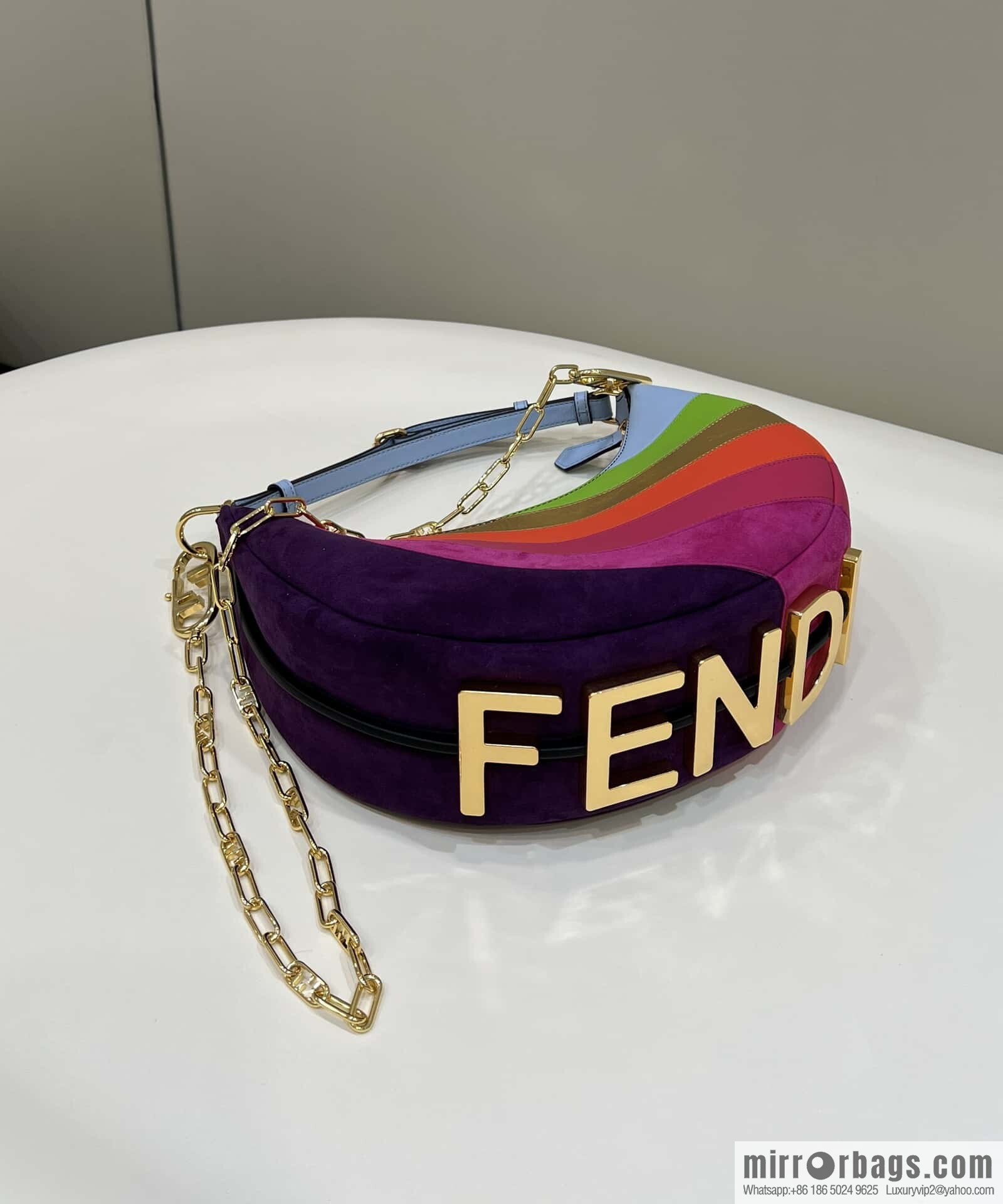 FENDI Fendigraphy armpit bag, model number: 80056m color matching