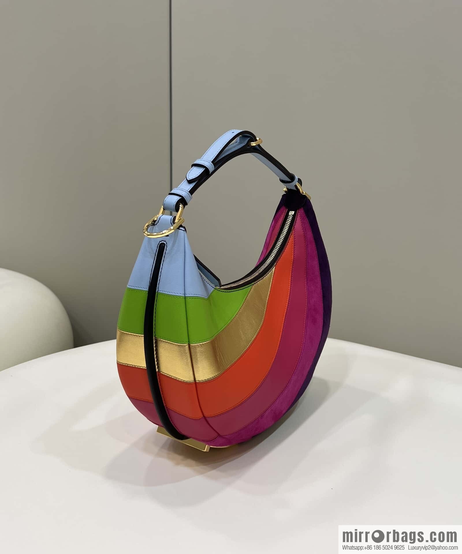 FENDI Fendigraphy armpit bag, model number: 80056m color matching