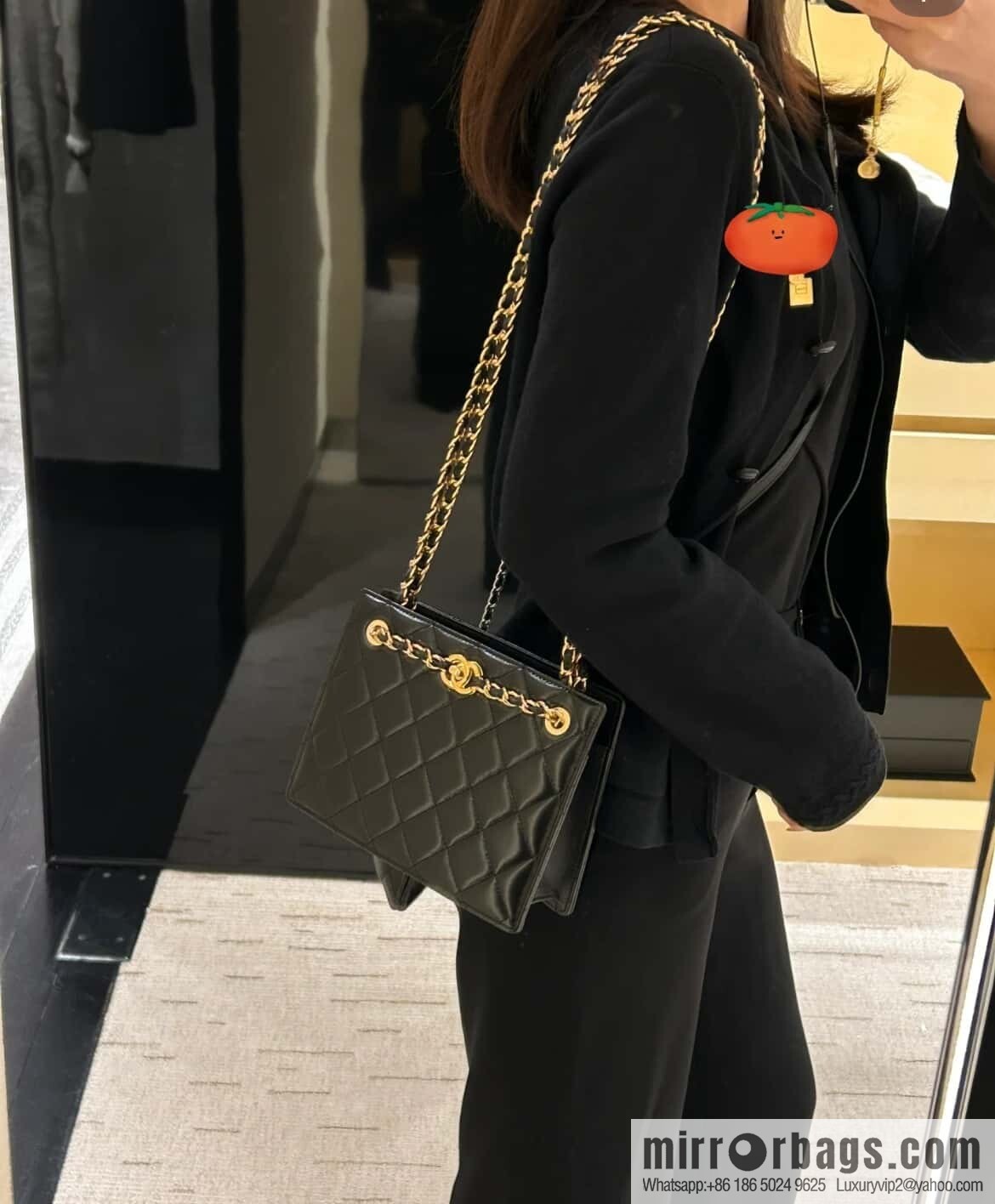ππ‘ππ§ππ₯ πππ€ square, dinner chain bag, black π€ AS5204