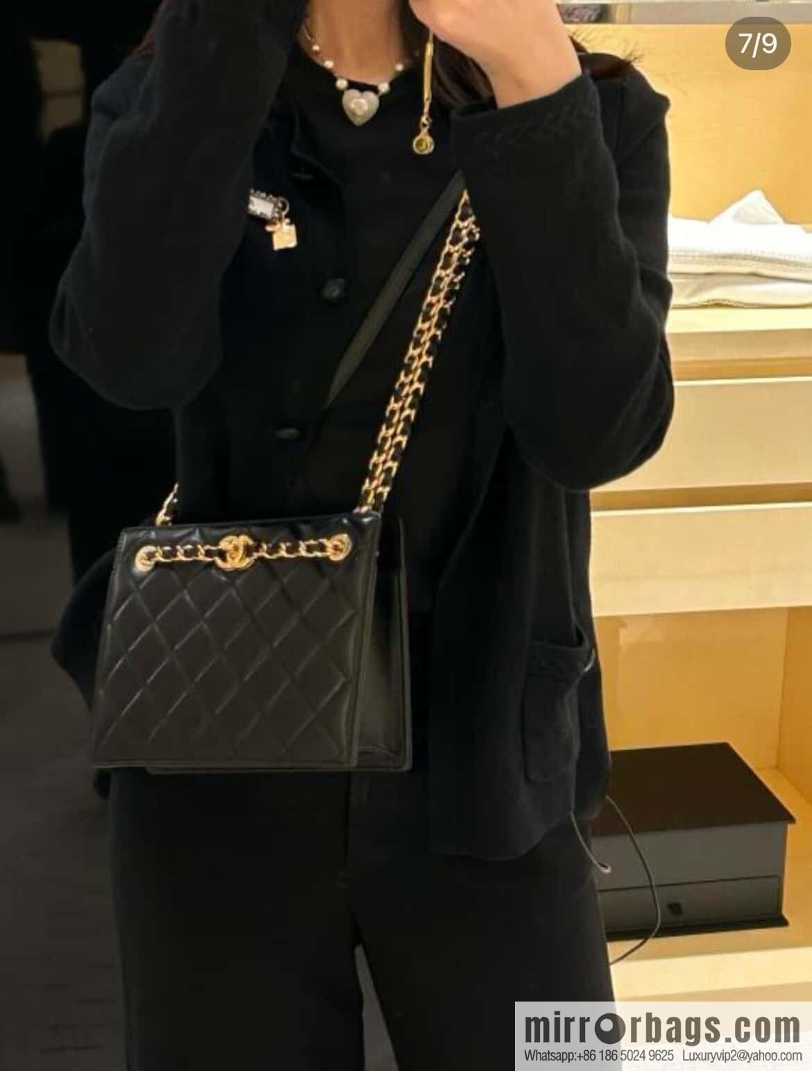 ππ‘ππ§ππ₯ πππ€ square, dinner chain bag, black π€ AS5204