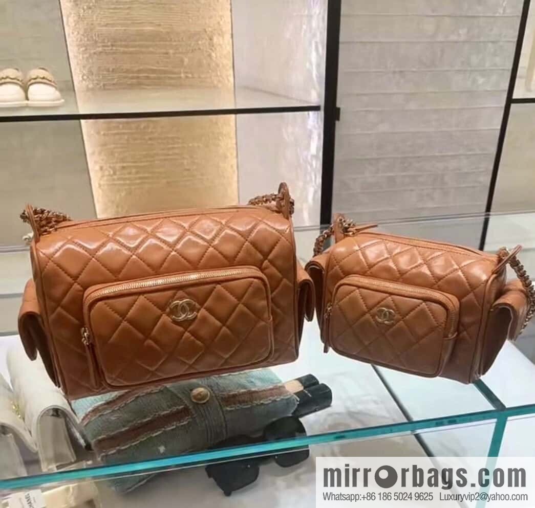 𝐂𝐇𝐀𝐍𝐄𝐋 𝟐𝟒𝐤 Camera Bag, Caramel 📷 AS5156