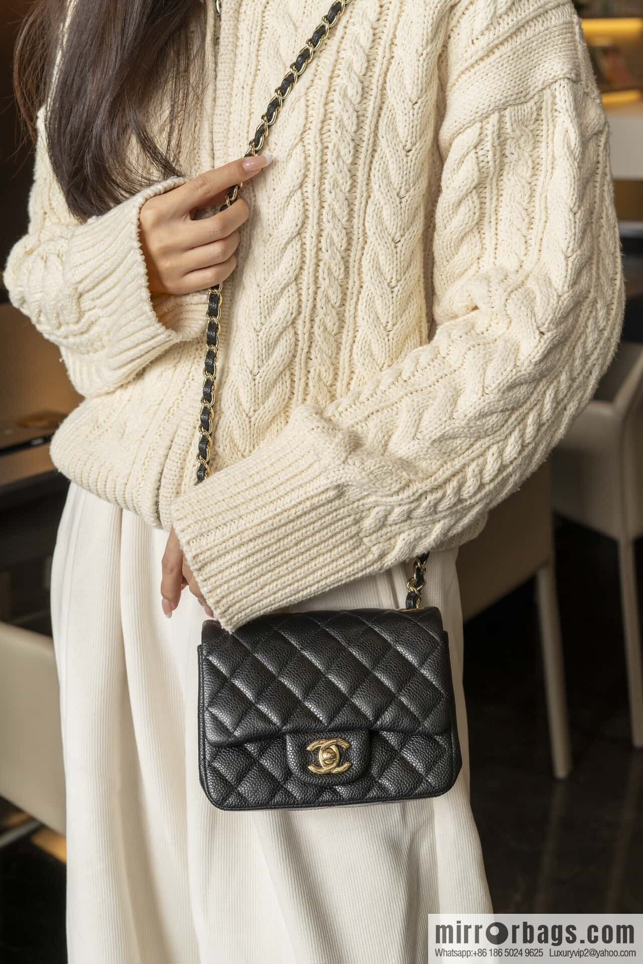 𝗖𝗹𝗮𝘀𝘀𝗶𝗰 𝗙𝗹𝗮𝗽 | genuine skin lychee pattern, Fatty Fang, black gold 🖤 A01115