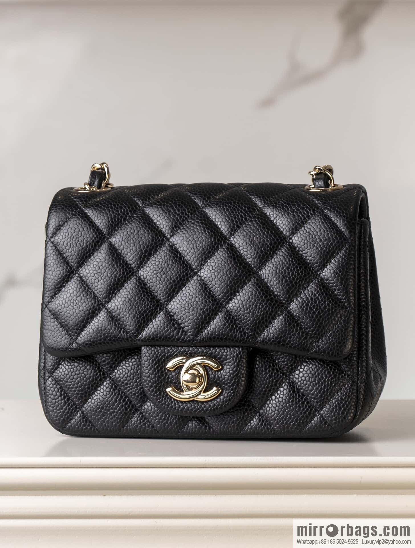 𝗖𝗹𝗮𝘀𝘀𝗶𝗰 𝗙𝗹𝗮𝗽 | genuine skin lychee pattern, Fatty Fang, black gold 🖤 A01115