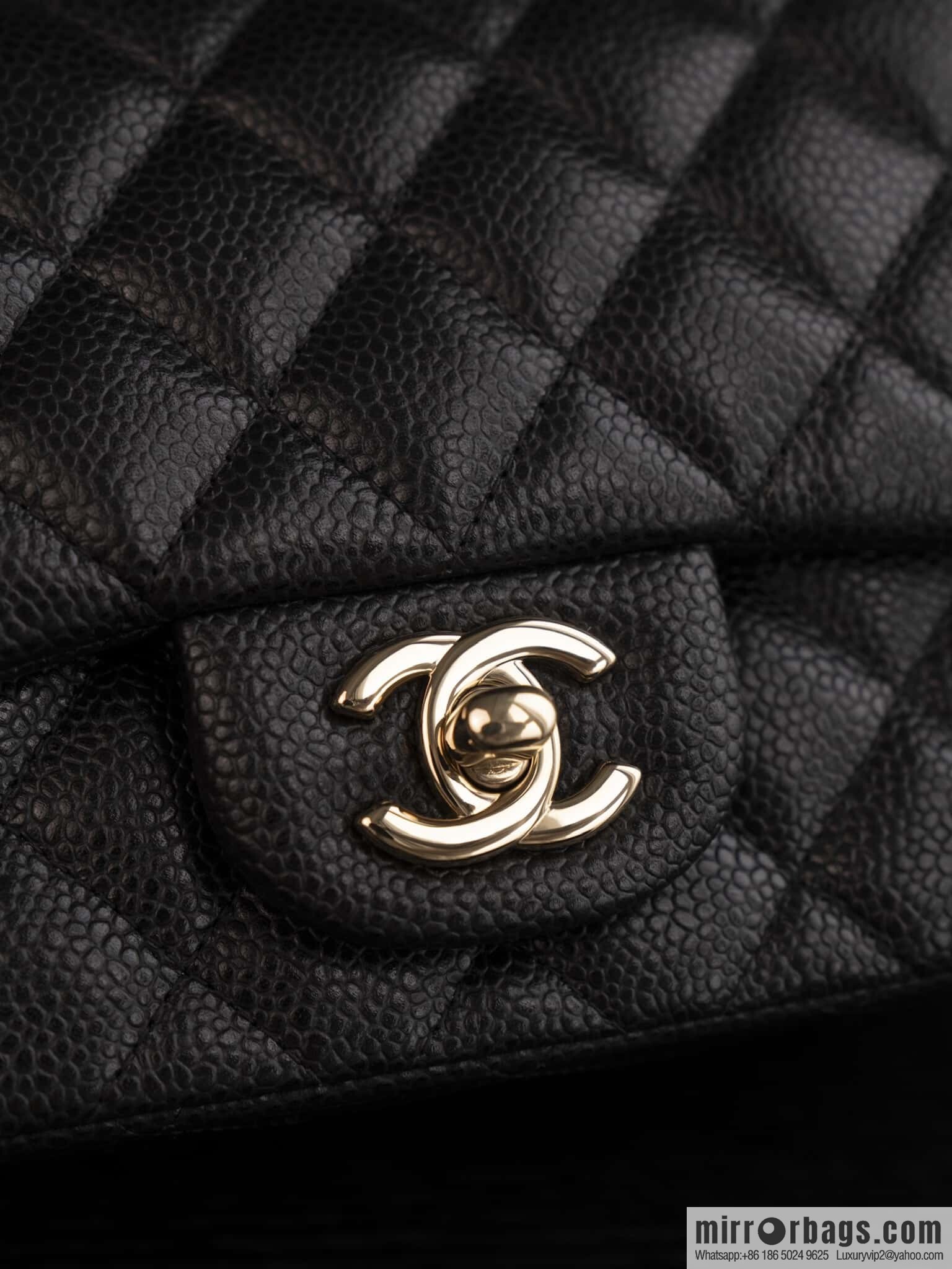 𝗖𝗹𝗮𝘀𝘀𝗶𝗰 𝗙𝗹𝗮𝗽 | genuine skin lychee pattern, Fatty Fang, black gold 🖤 A01115