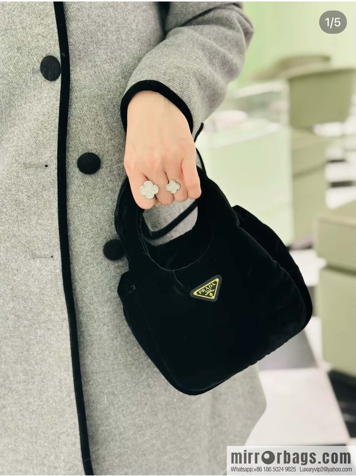PRADA 🎉 Velvet Bucket Bag 🎉 1BA410🎉