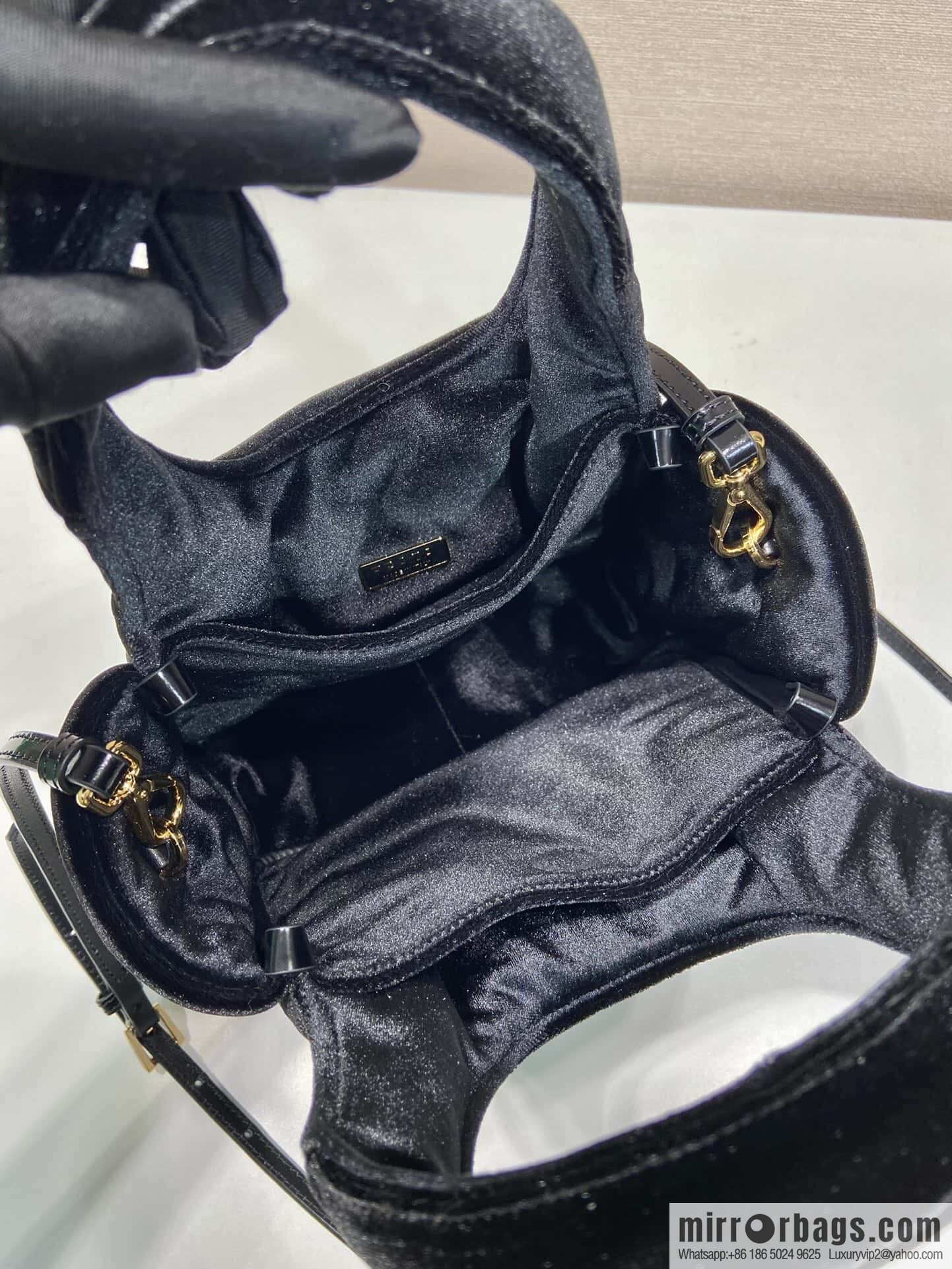 PRADA 🎉 Velvet Bucket Bag 🎉 1BA410🎉
