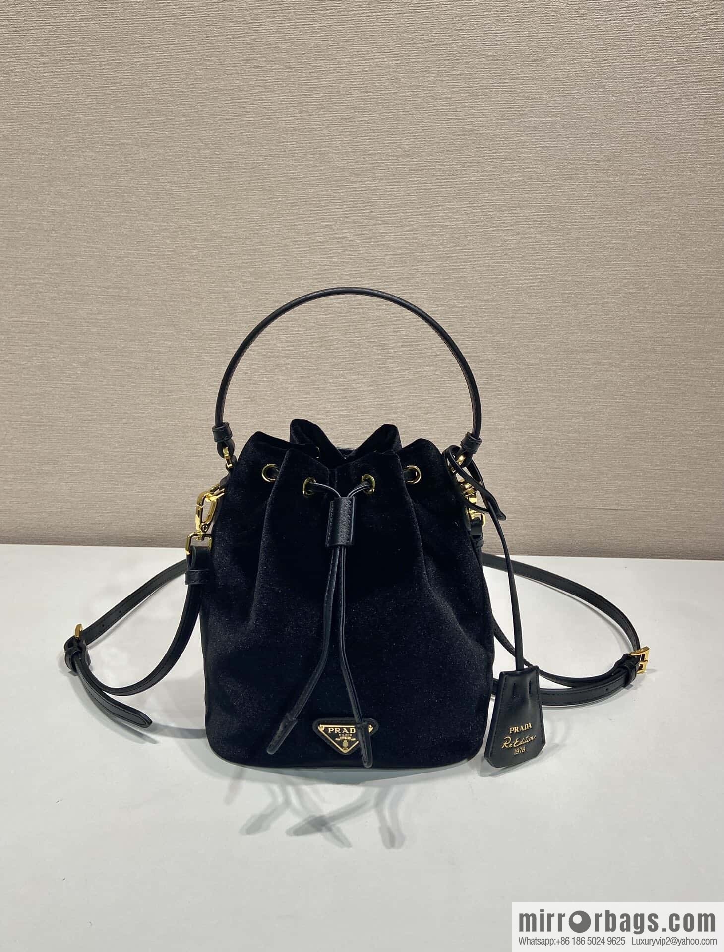 PRADA 🎉 Velvet Bucket Bag 🎉 1BE067 Velvet🎉🎉