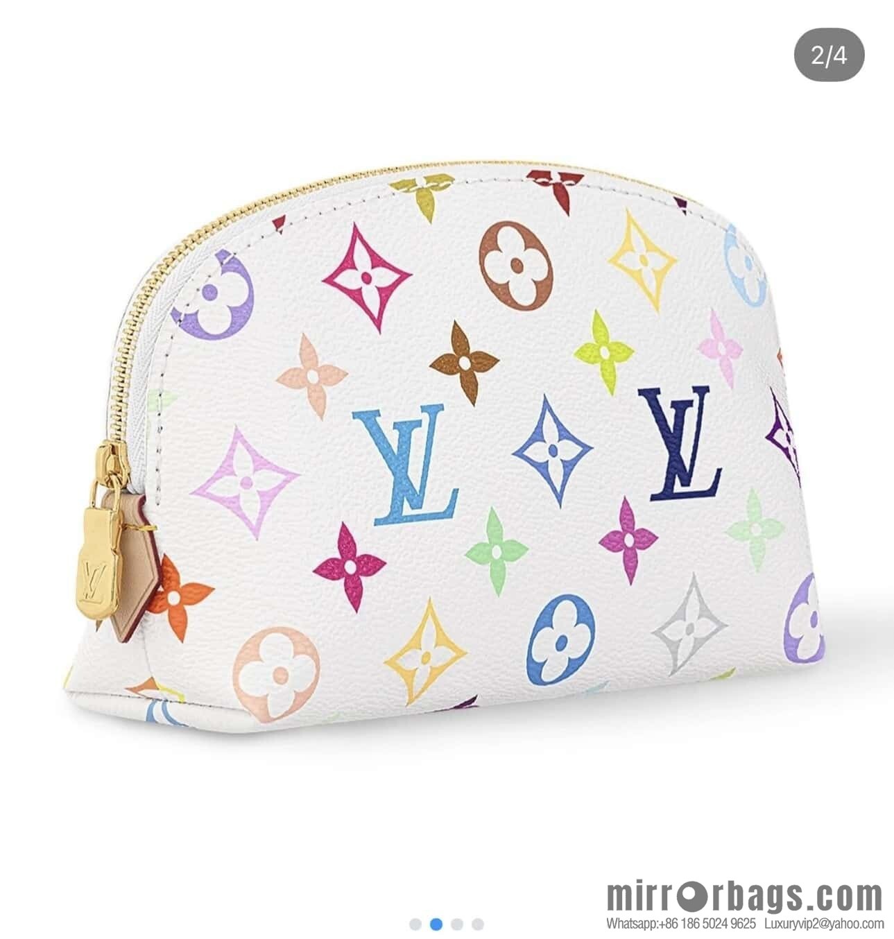 [Original order boutique] M13744 white color cosmetic bag series POCHETTE COSMÉTIQUE small cosmetic bag
