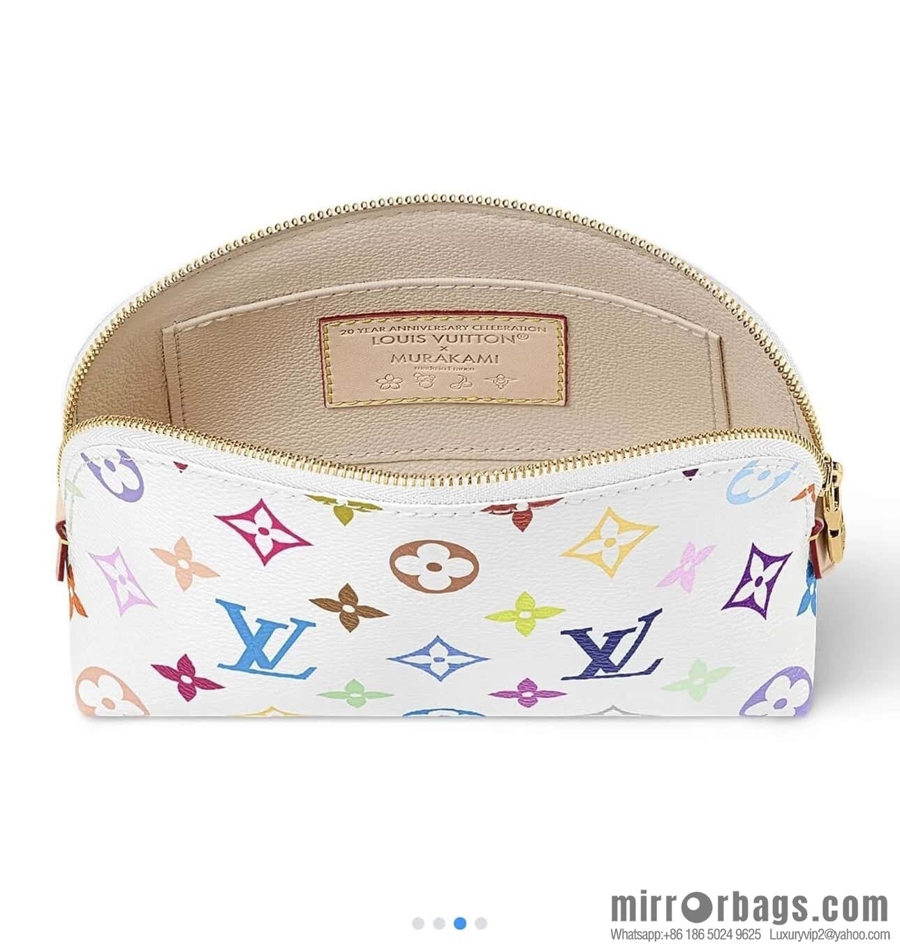 [Original order boutique] M13744 white color cosmetic bag series POCHETTE COSMÉTIQUE small cosmetic bag