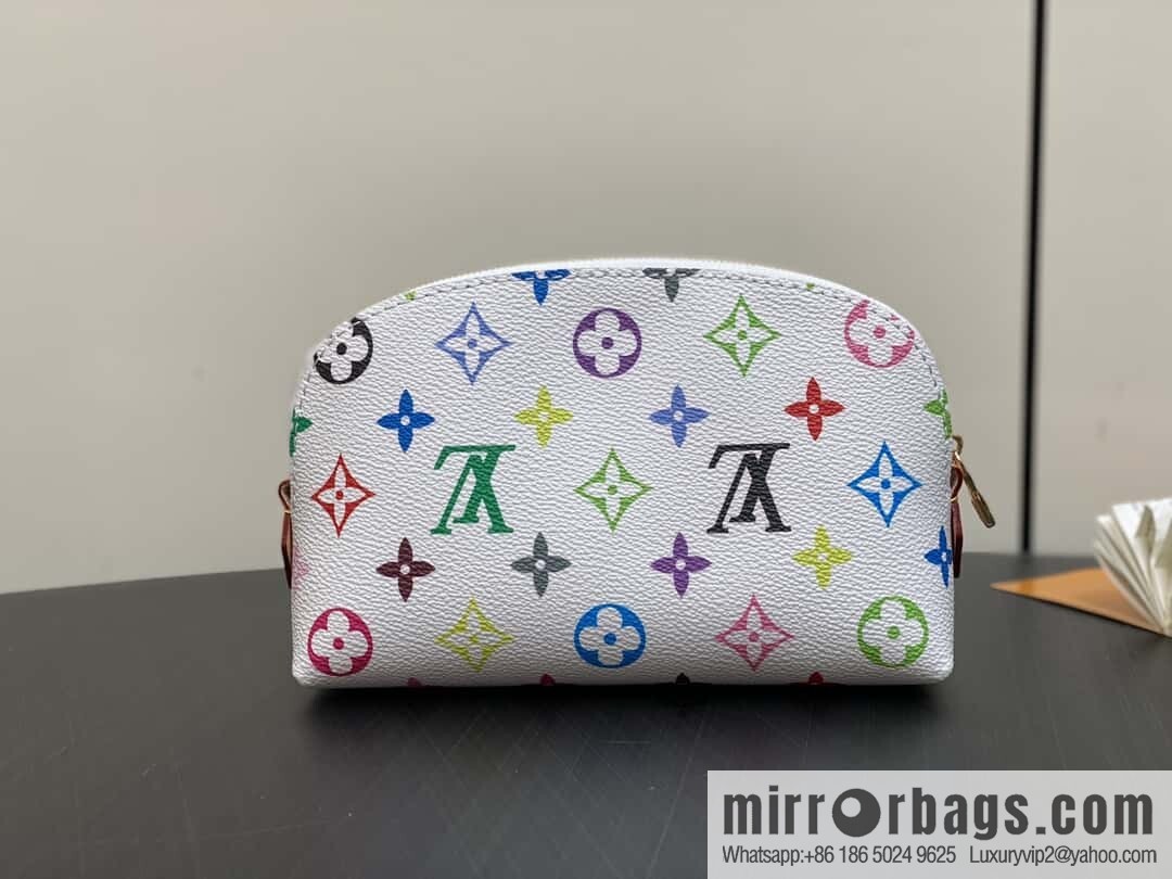 [Original order boutique] M13744 white color cosmetic bag series POCHETTE COSMÉTIQUE small cosmetic bag