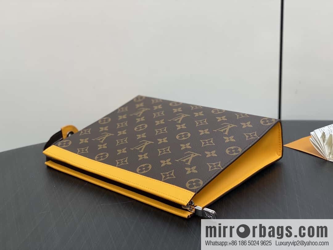 [Original order boutique] M12820 old flower yellow, handbag clutch series M61692 + versatile Pochette Voyage clutch bag