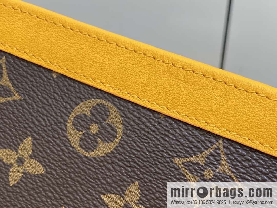 [Original order boutique] M12820 old flower yellow, handbag clutch series M61692 + versatile Pochette Voyage clutch bag