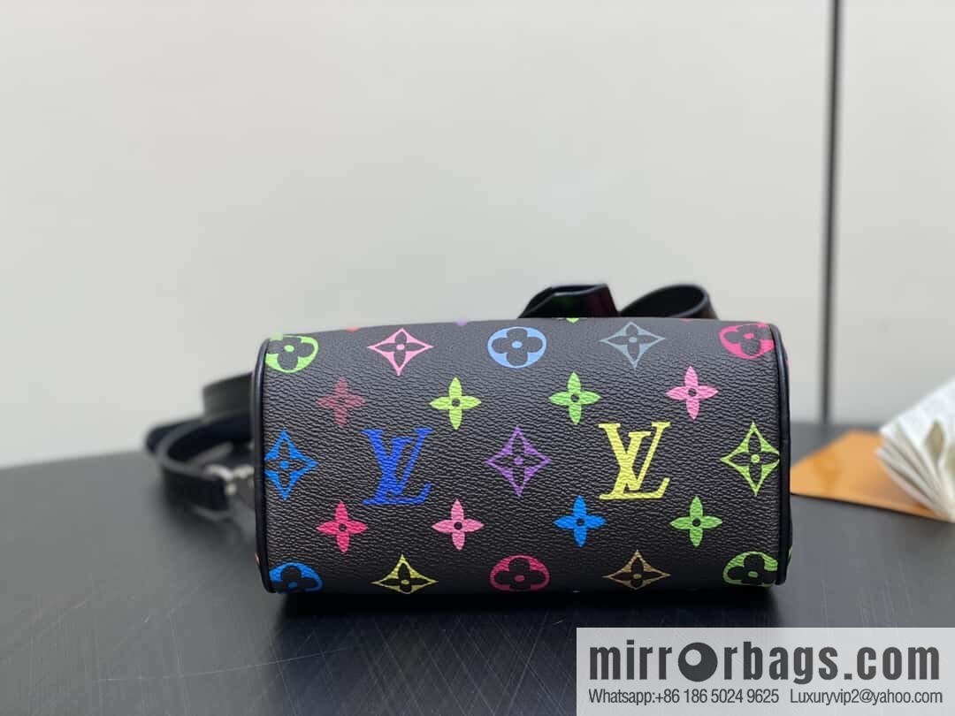 [Original order boutique] M13406 black color, pillow bag speedy series lv Murakami Takashi joint NANOSPEEDY handbag